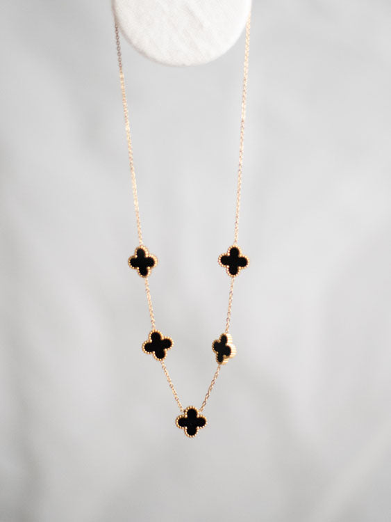 Black Flower Necklace