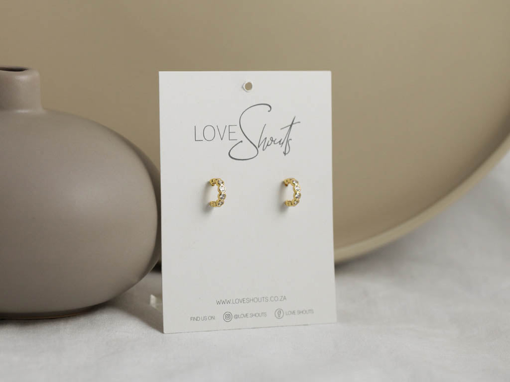 Cubic Zirconia Huggies