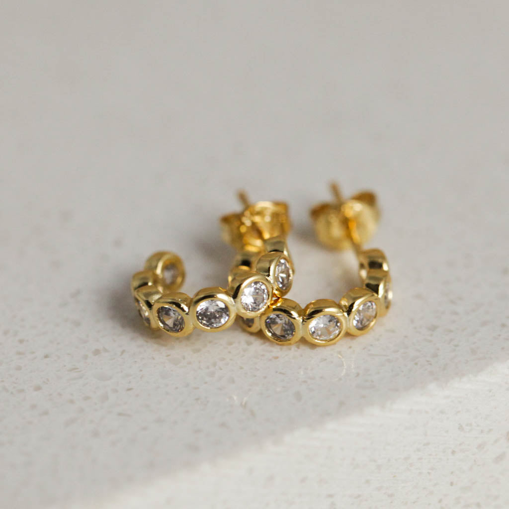 Cubic Zirconia Huggies