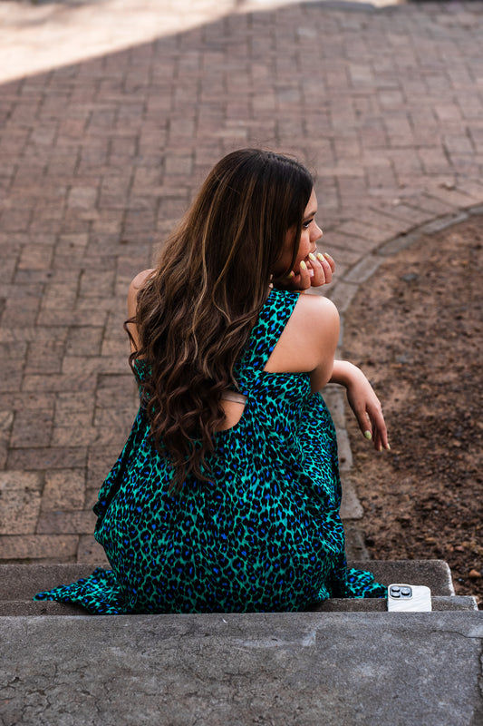 Create Cut-out Dress - Green