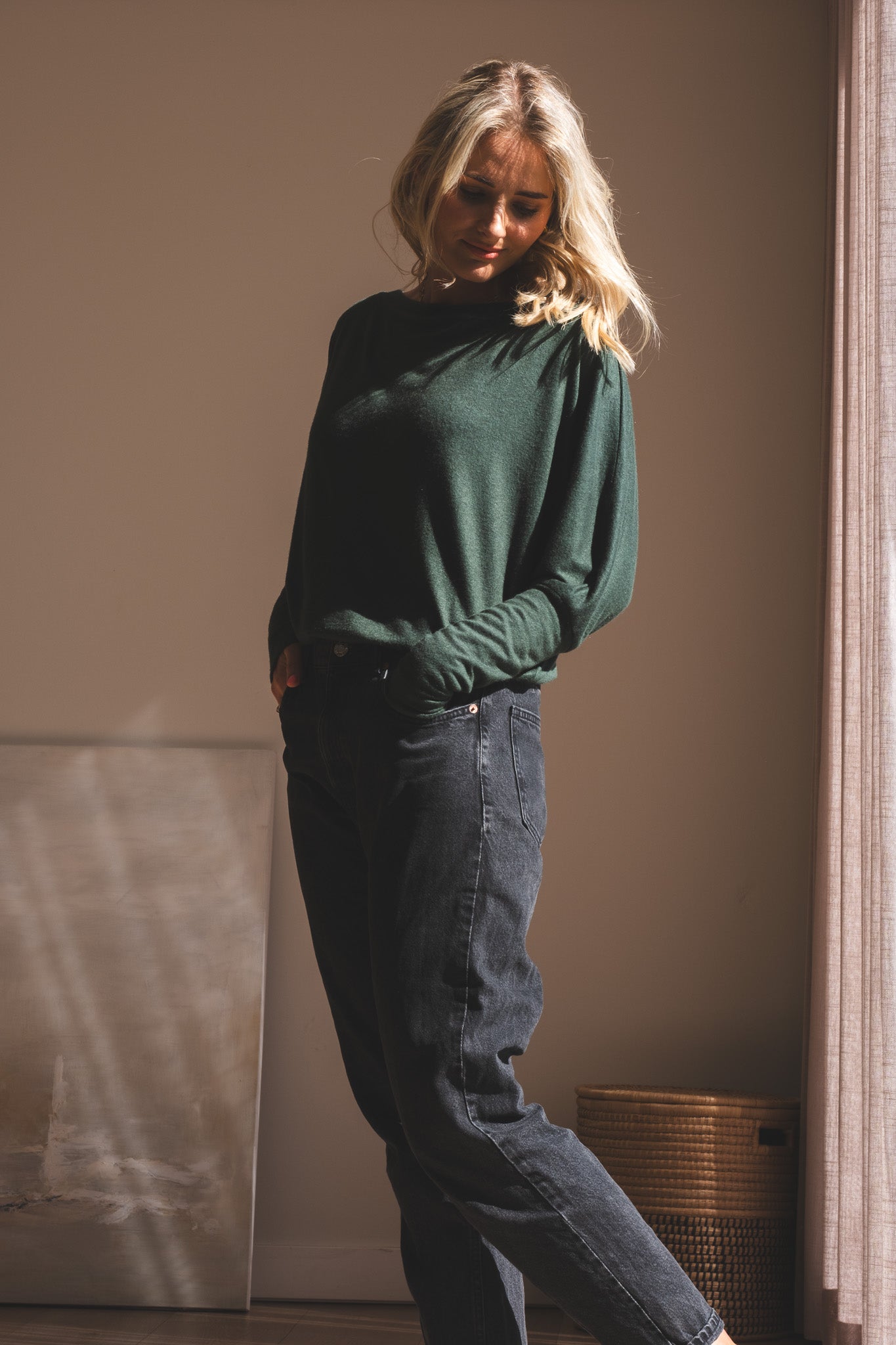 Emilie Cashmere-like Top - Green