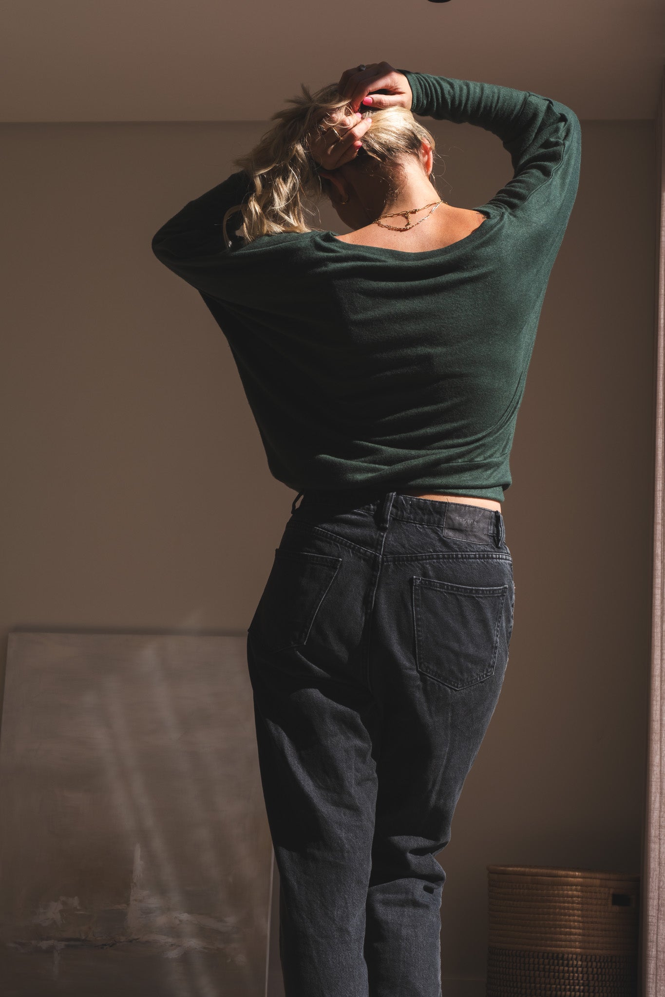 Emilie Cashmere-like Top - Green