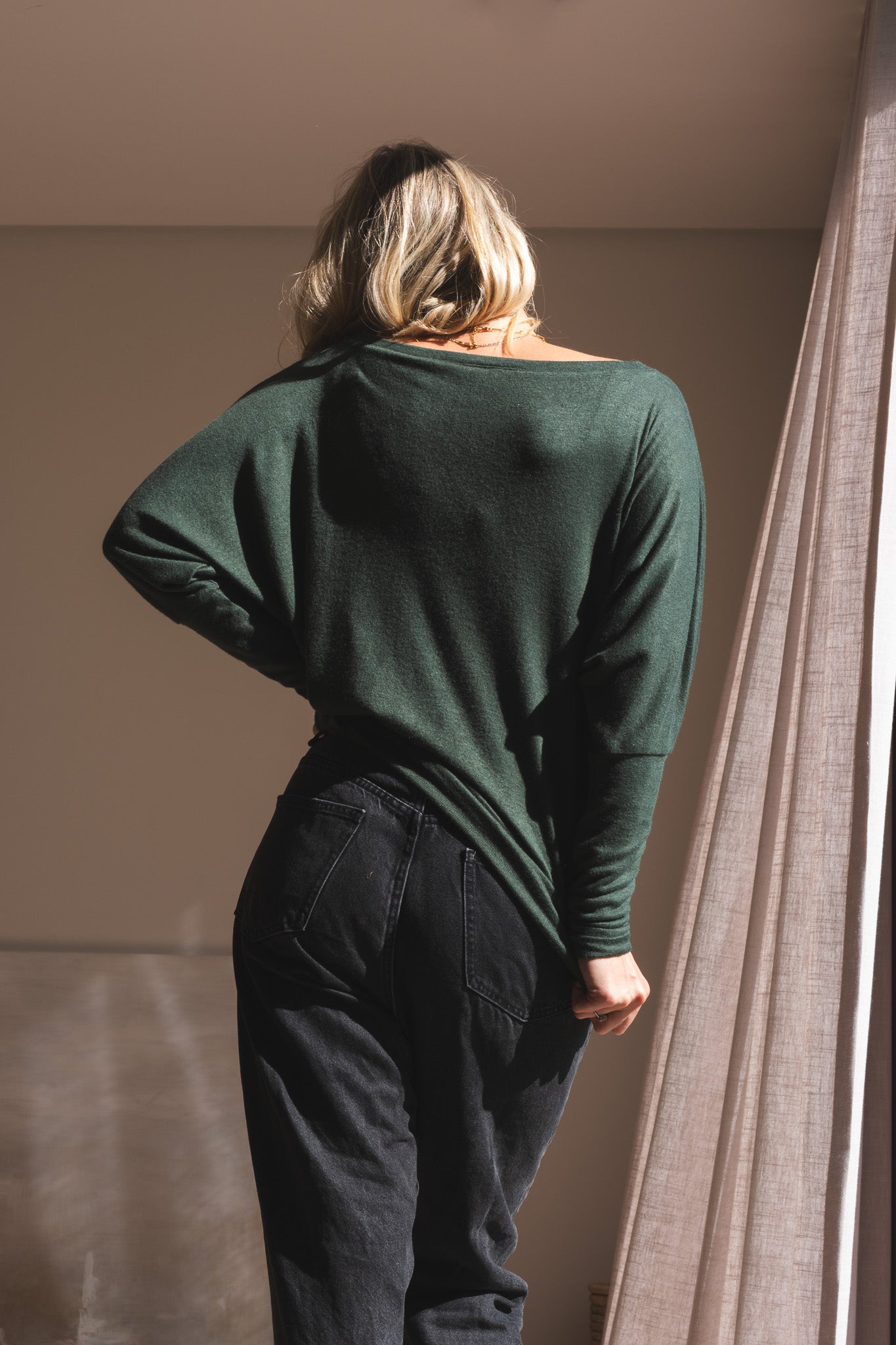 Emilie Cashmere-like Top - Green