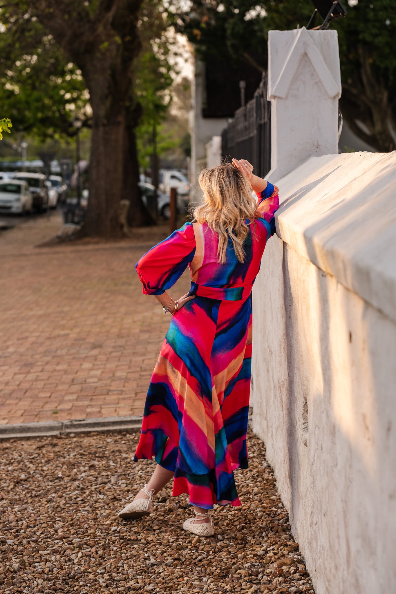 Carelina Wrap Dress - Striped