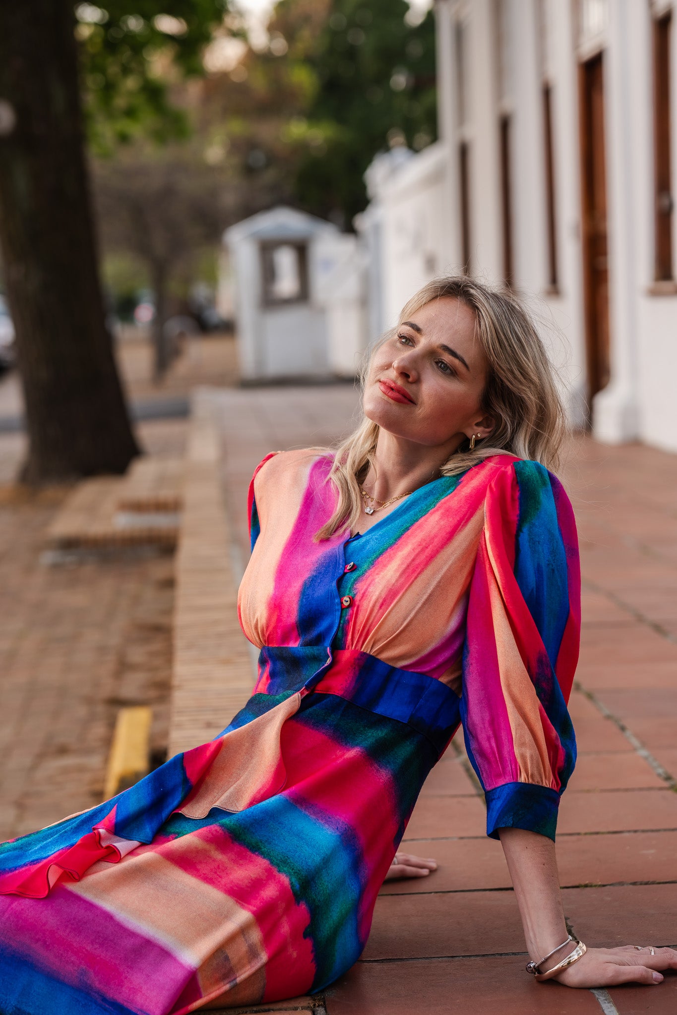 Carelina Wrap Dress - Striped