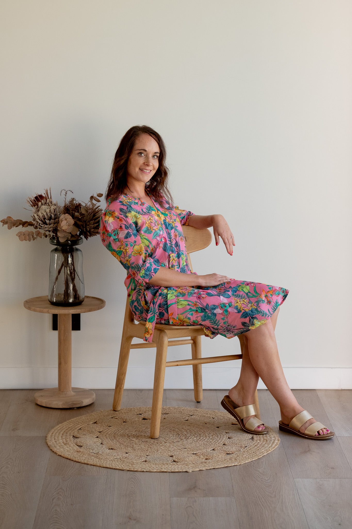 Revive Shirt Dress - Pink Florals