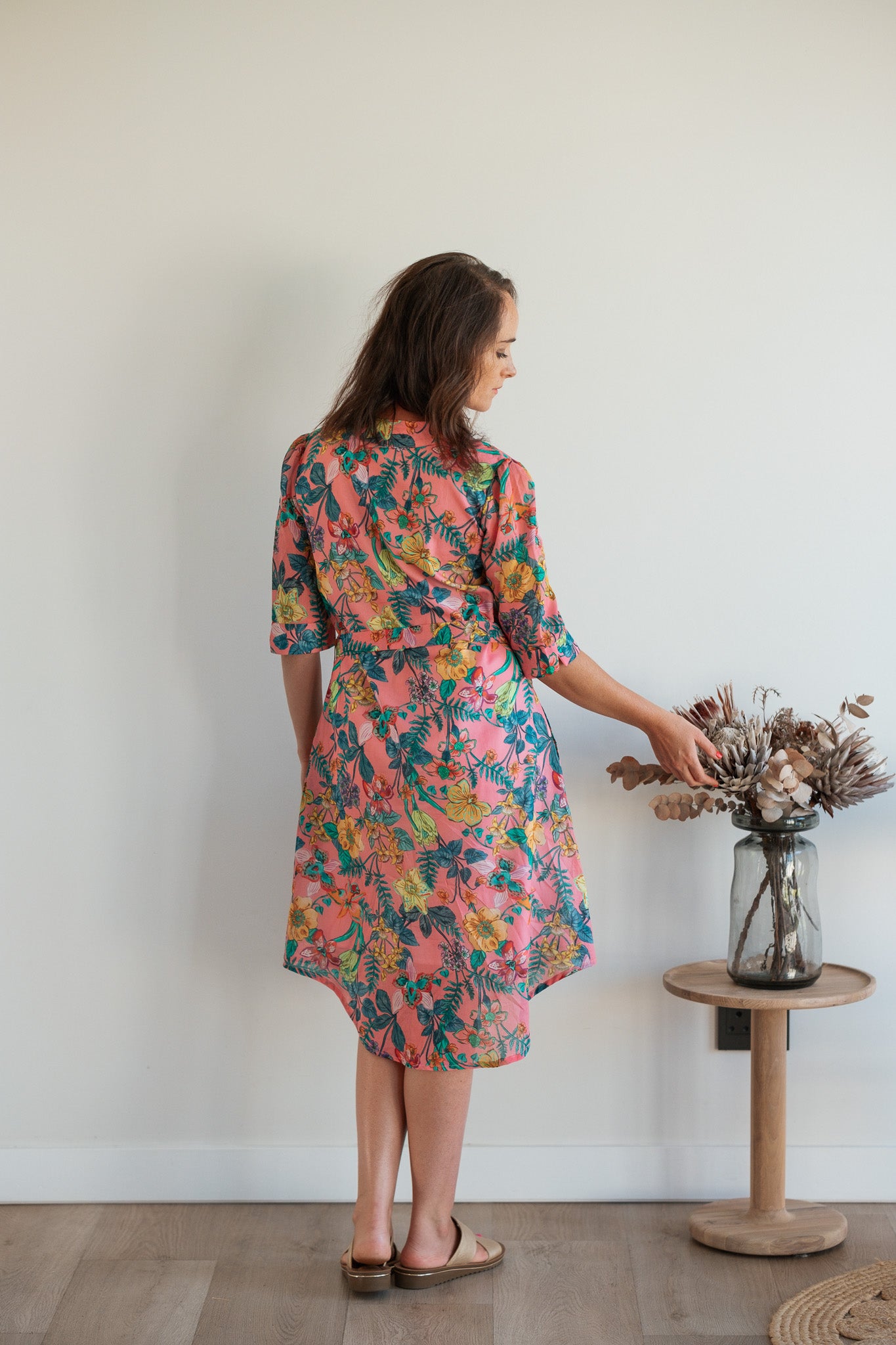 Revive Shirt Dress - Pink Florals