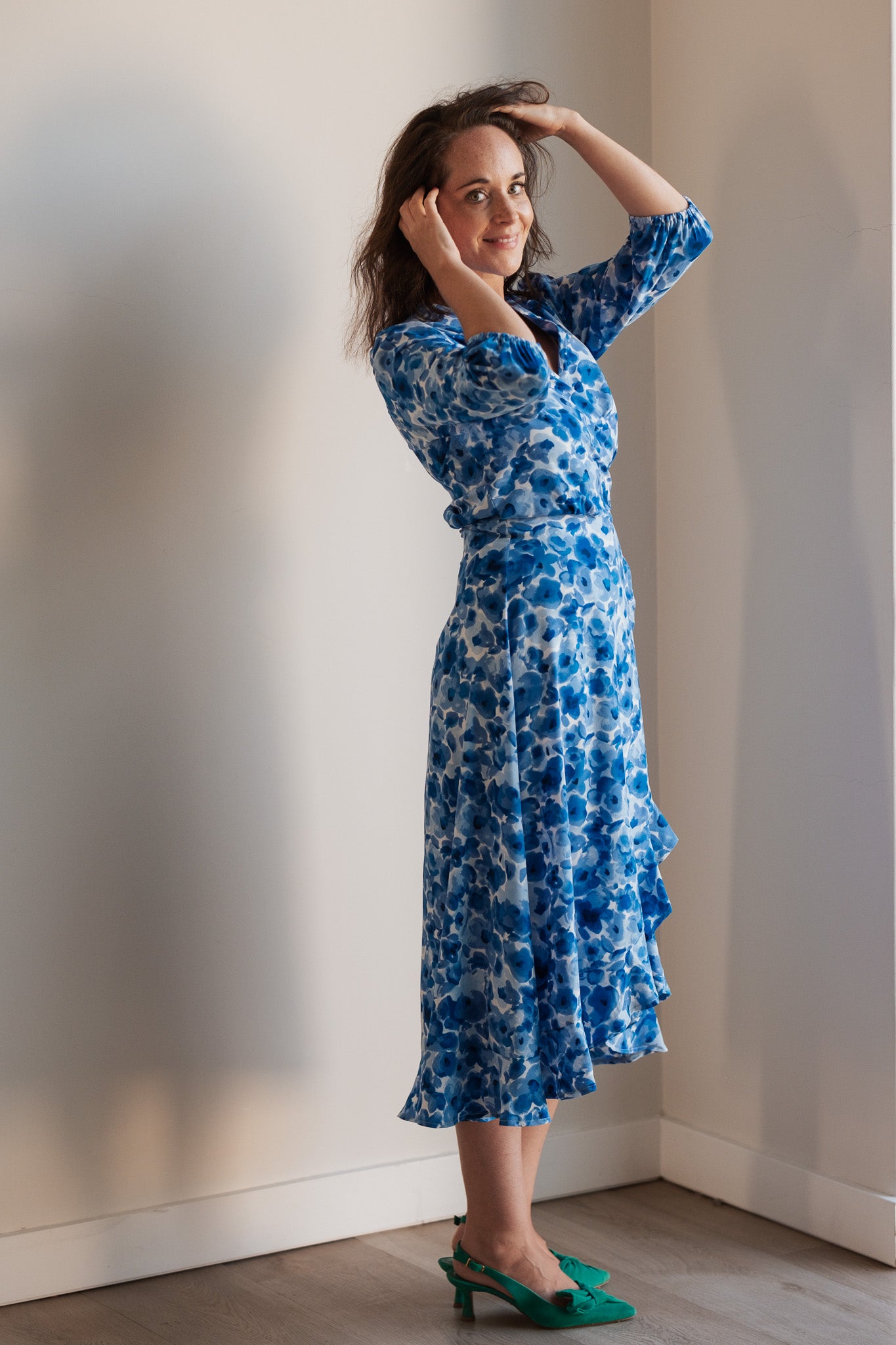 Kirsty Wrap Dress - Blue