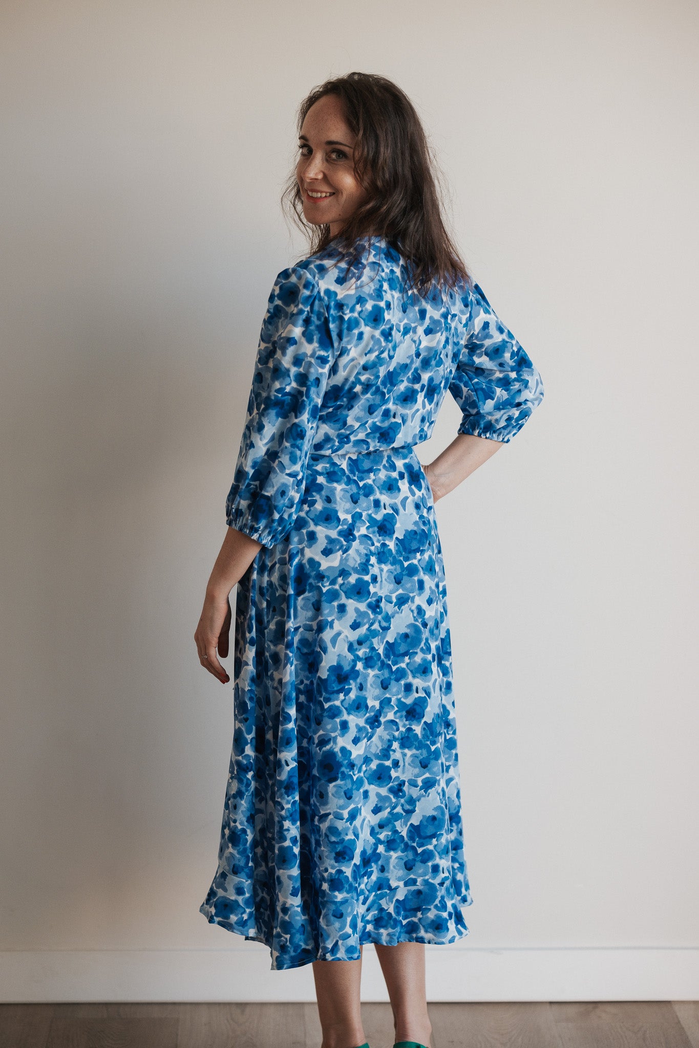 Kirsty Wrap Dress - Blue