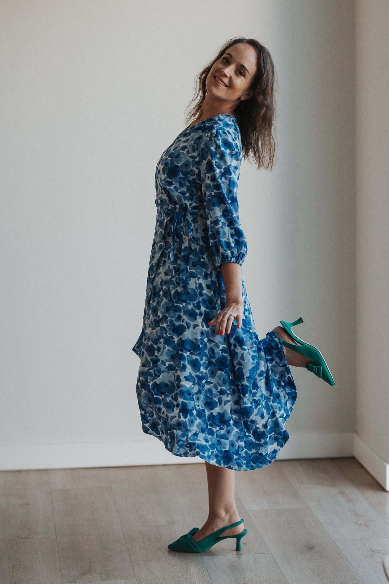 Kirsty Wrap Dress - Blue