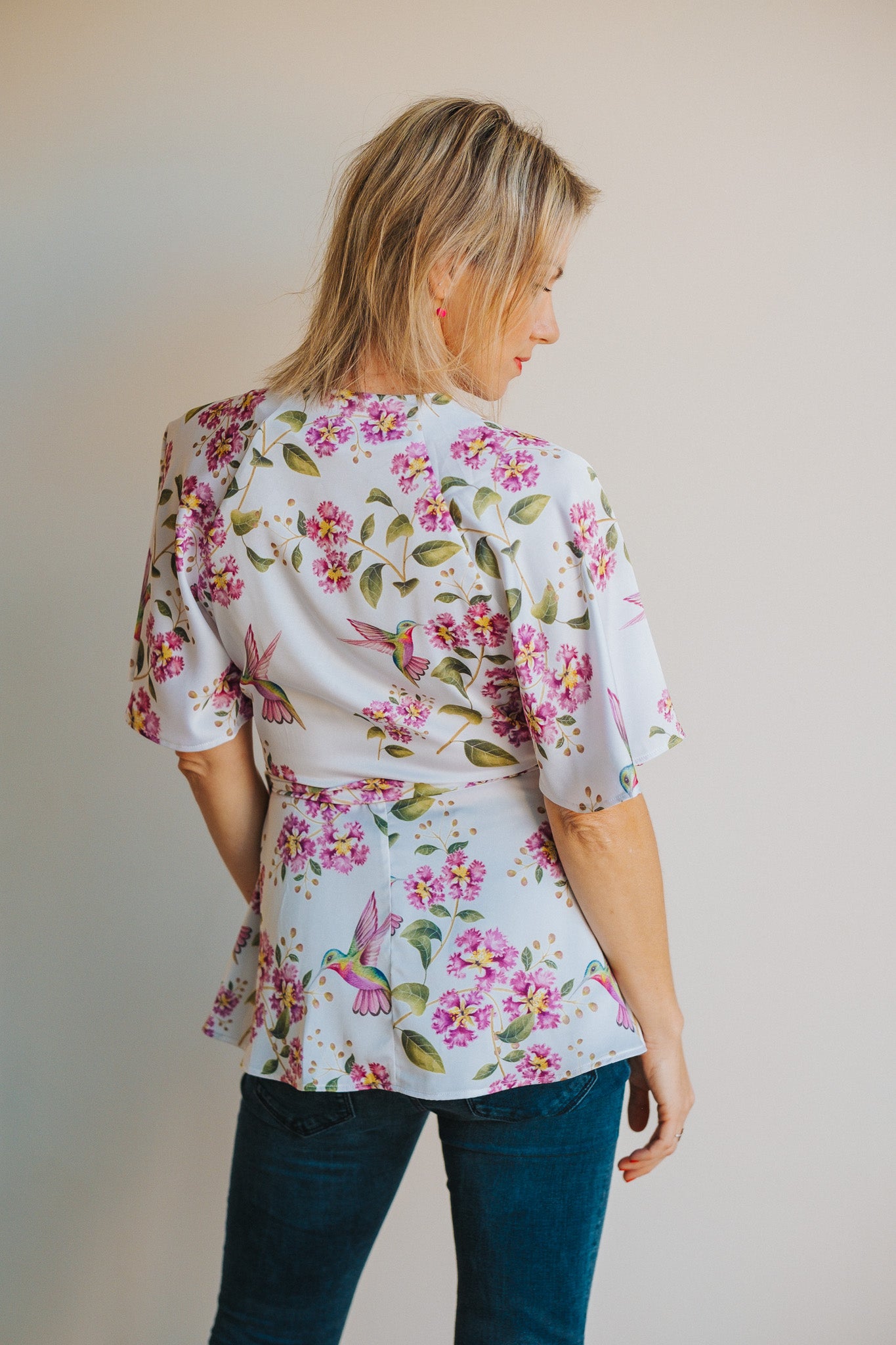 Devoted Hummingbird Wrap Blouse