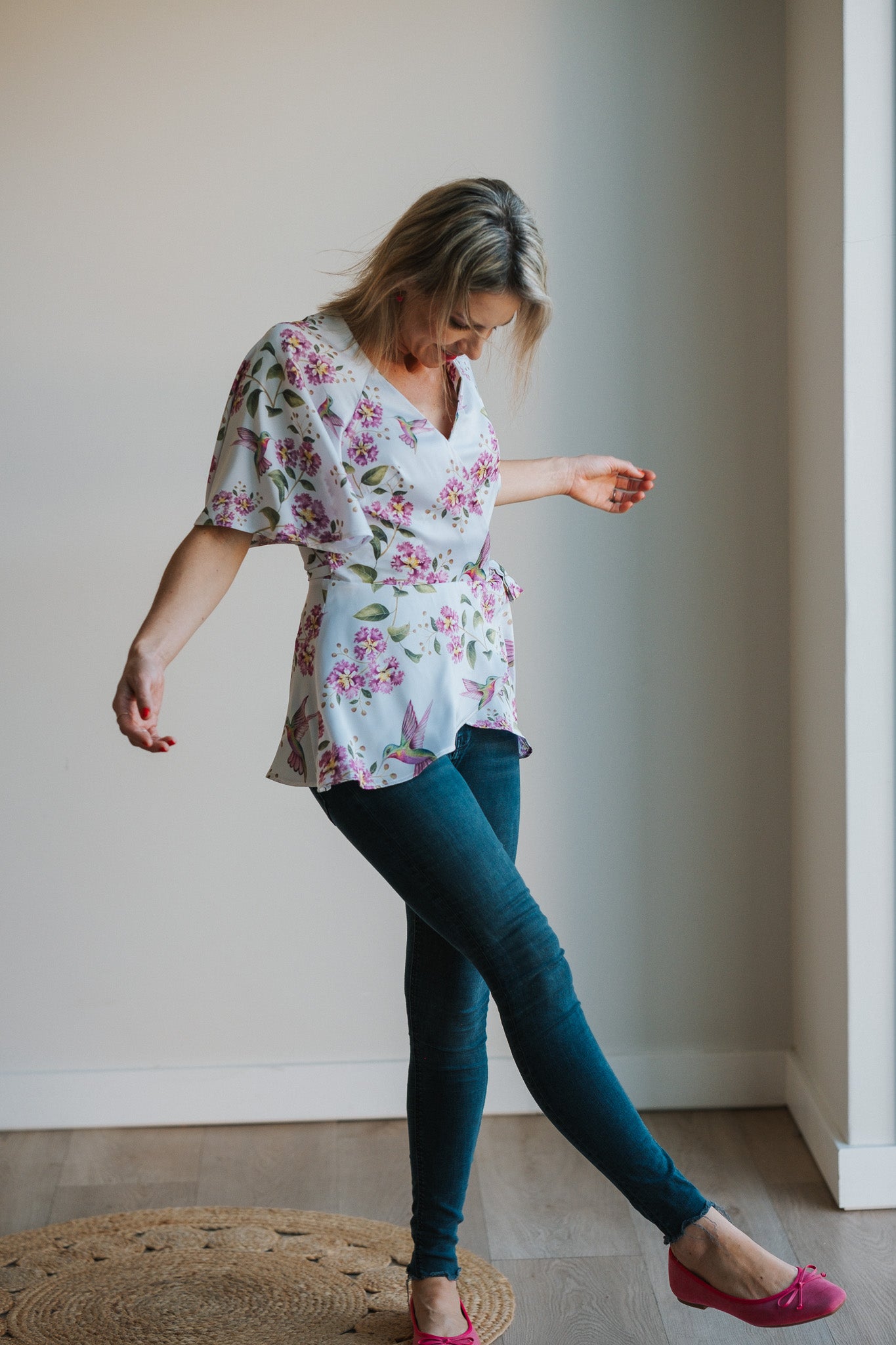 Devoted Hummingbird Wrap Blouse