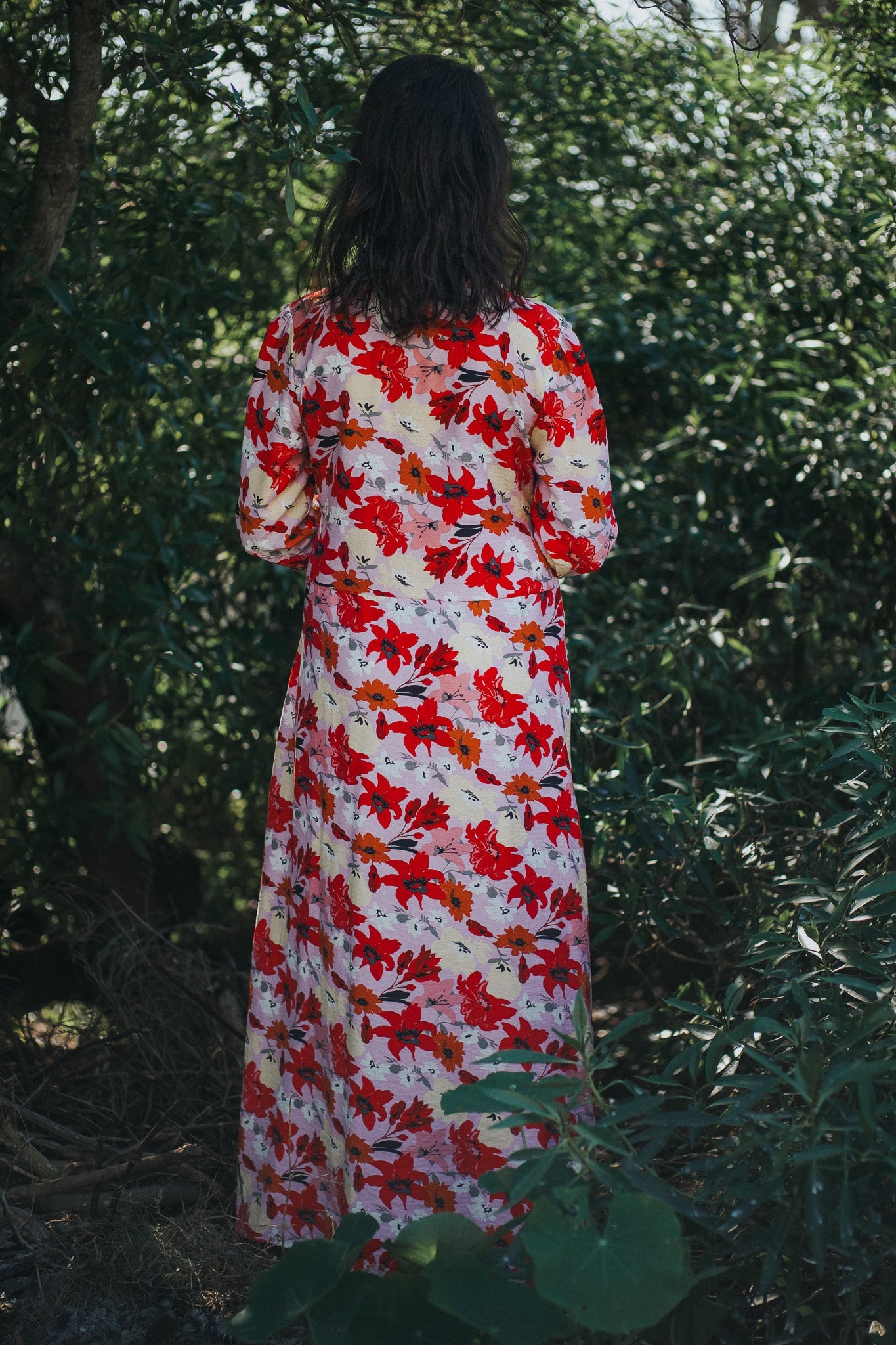 Floral Covering Button-through Dress