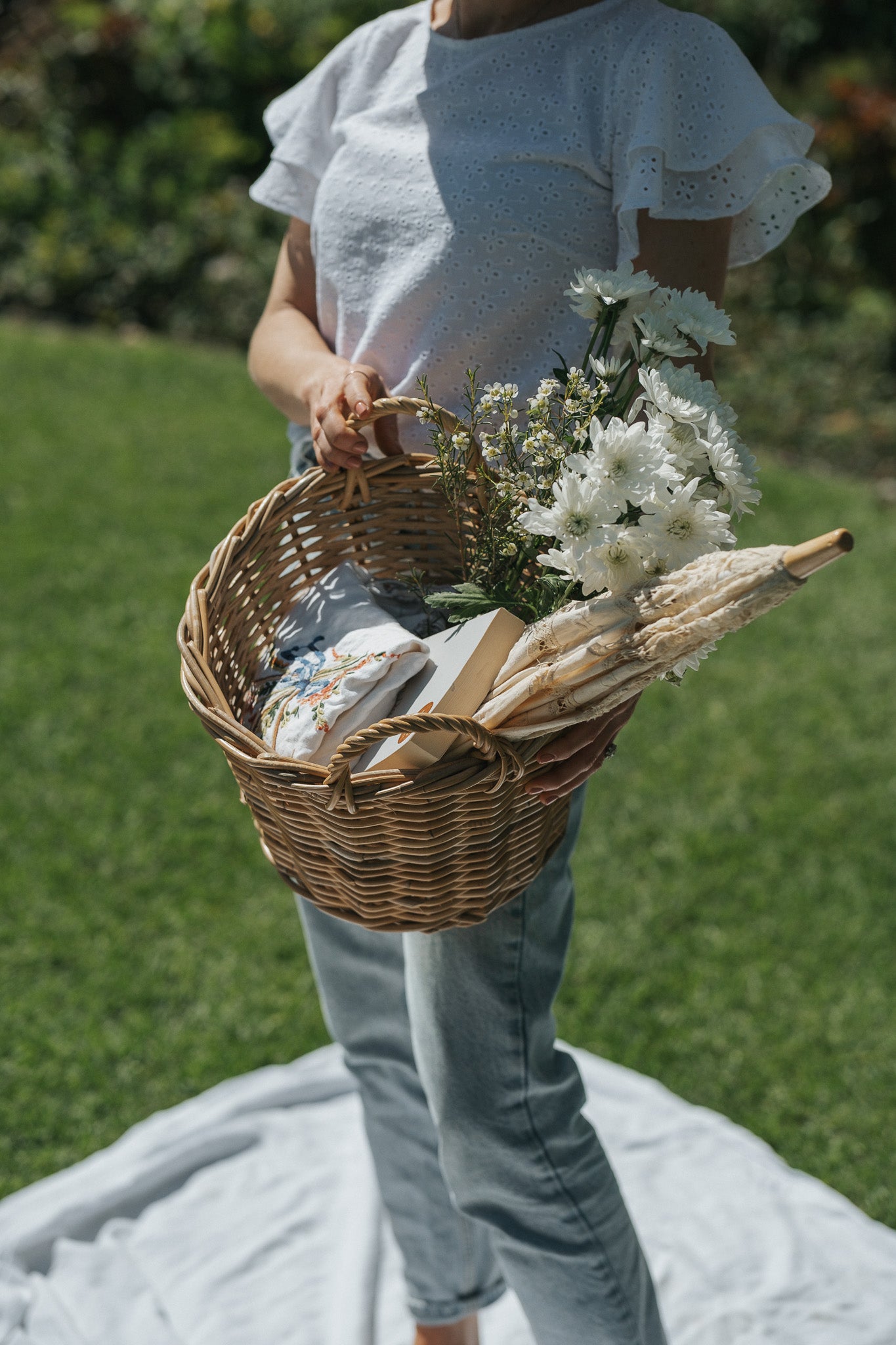 Sweet Anglaise Blouse - White