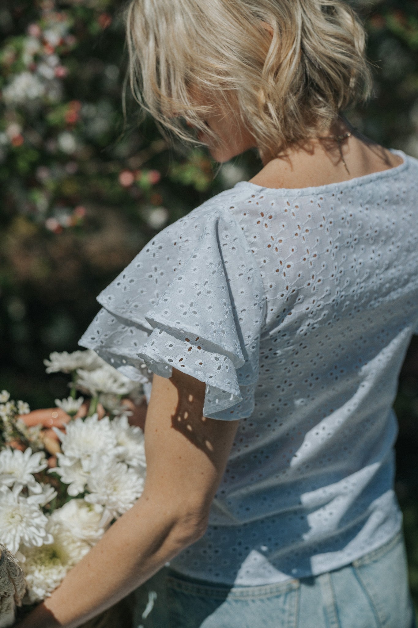Sweet Anglaise Blouse - White