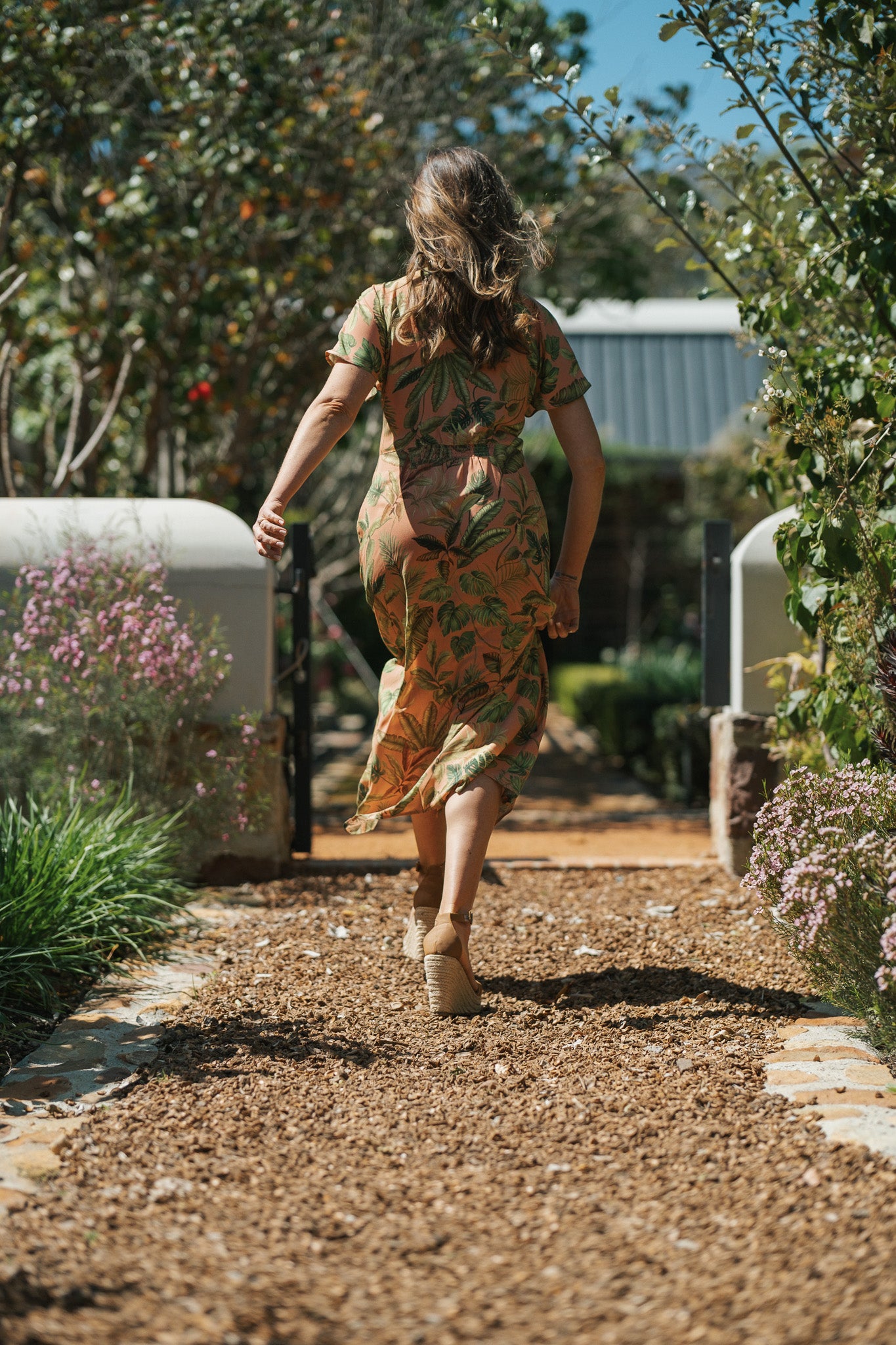 Grace Dress - Leaf print