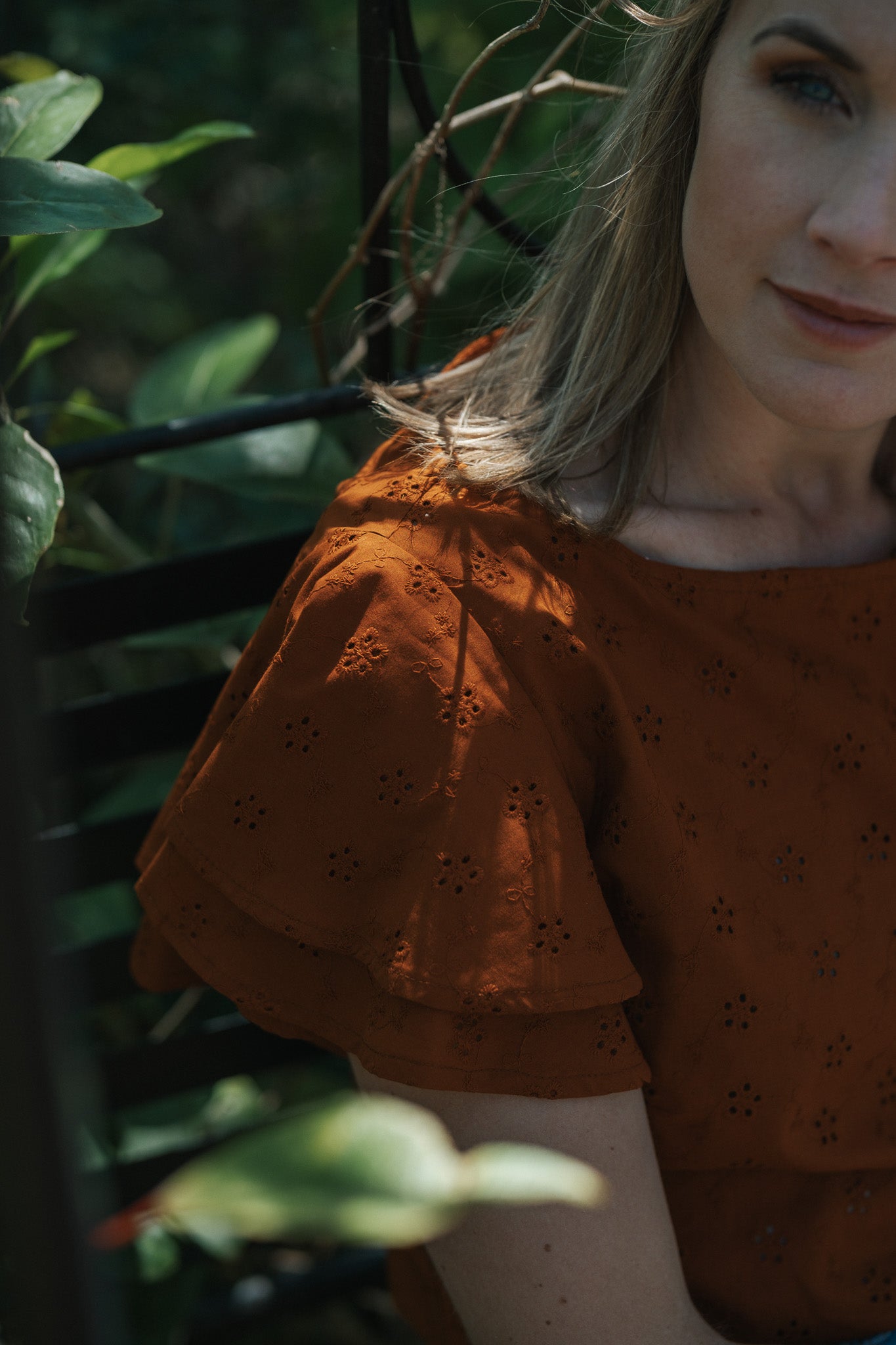 Sweet Anglaise Blouse - Toffee