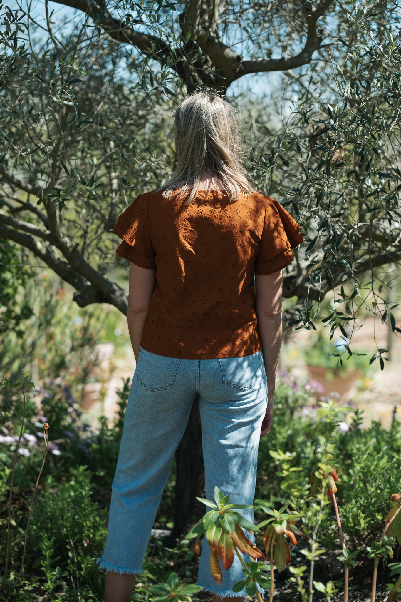 Sweet Anglaise Blouse - Toffee
