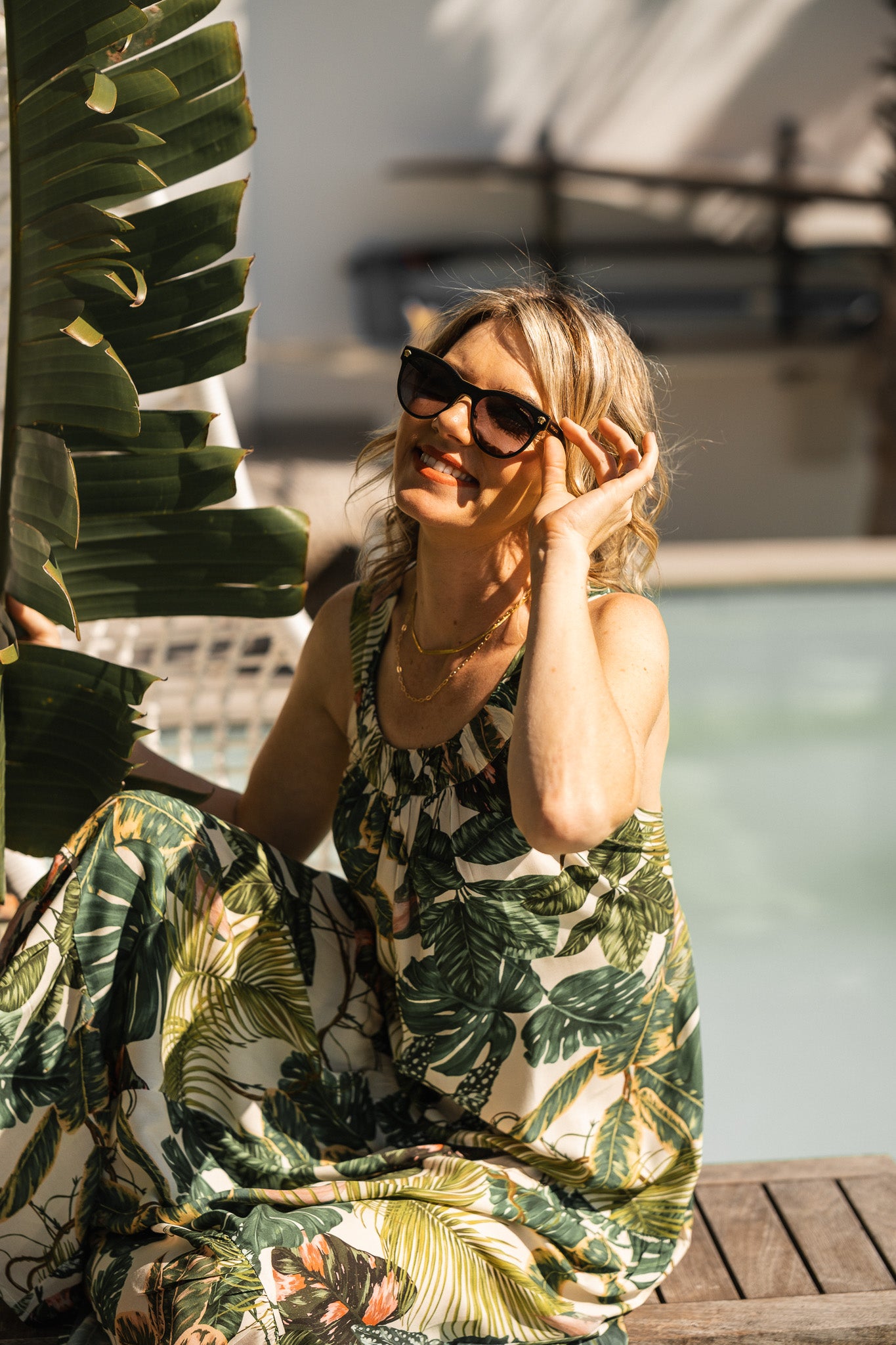 Cut-out Green Maxi Dress