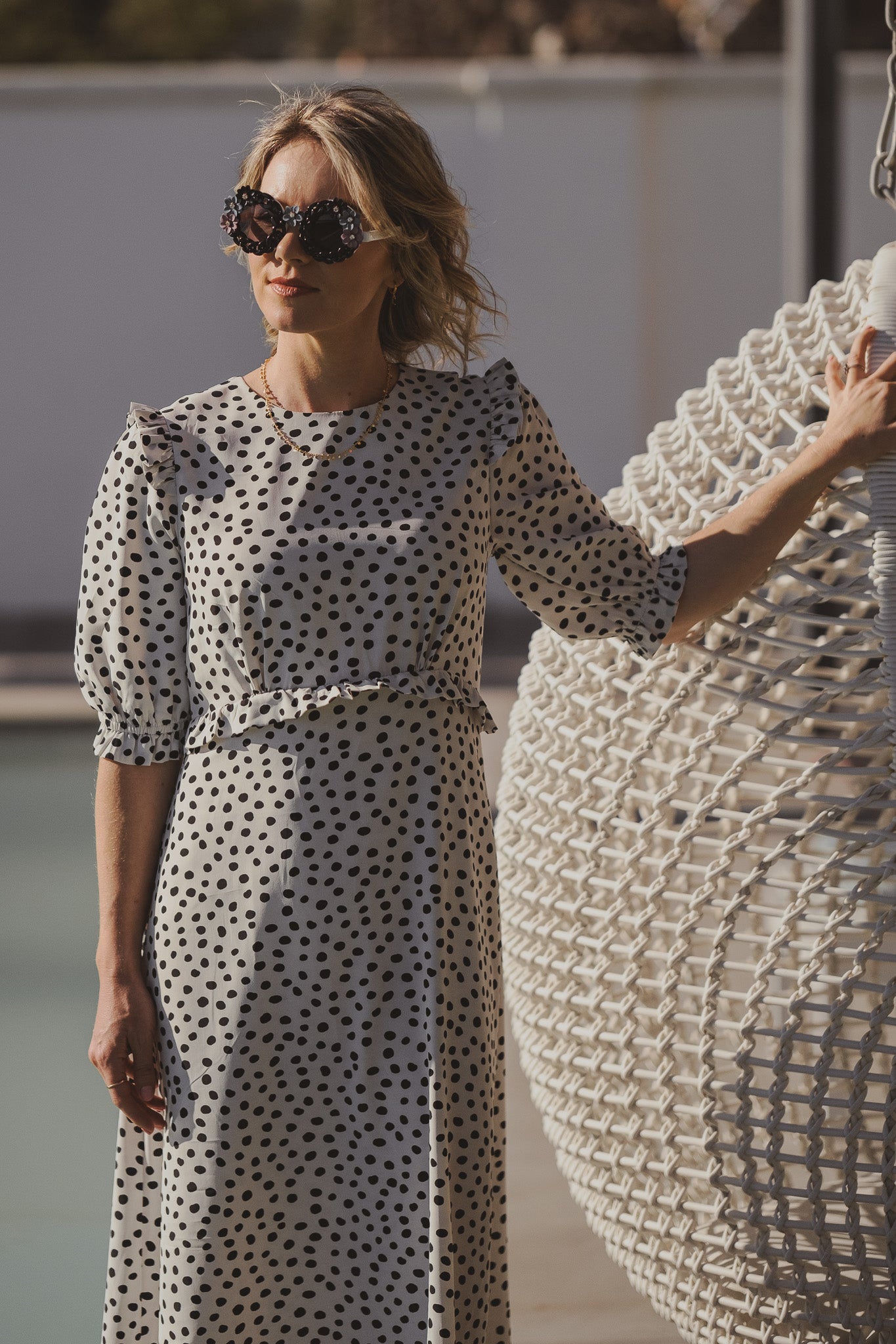 Tea Dress Black & White