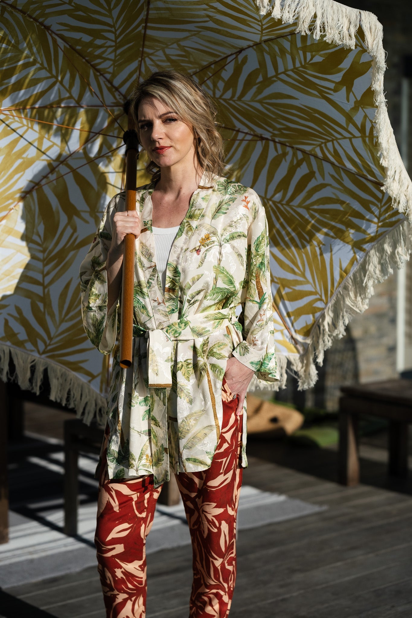 Be-Kind Kimono - Green Viscose