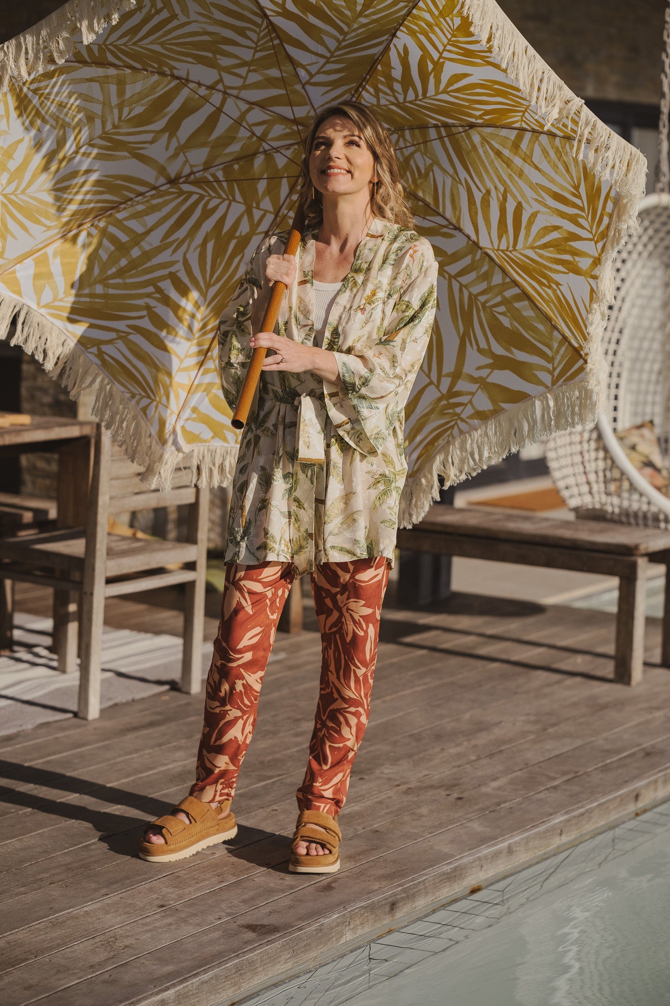 Be-Kind Kimono - Green Viscose