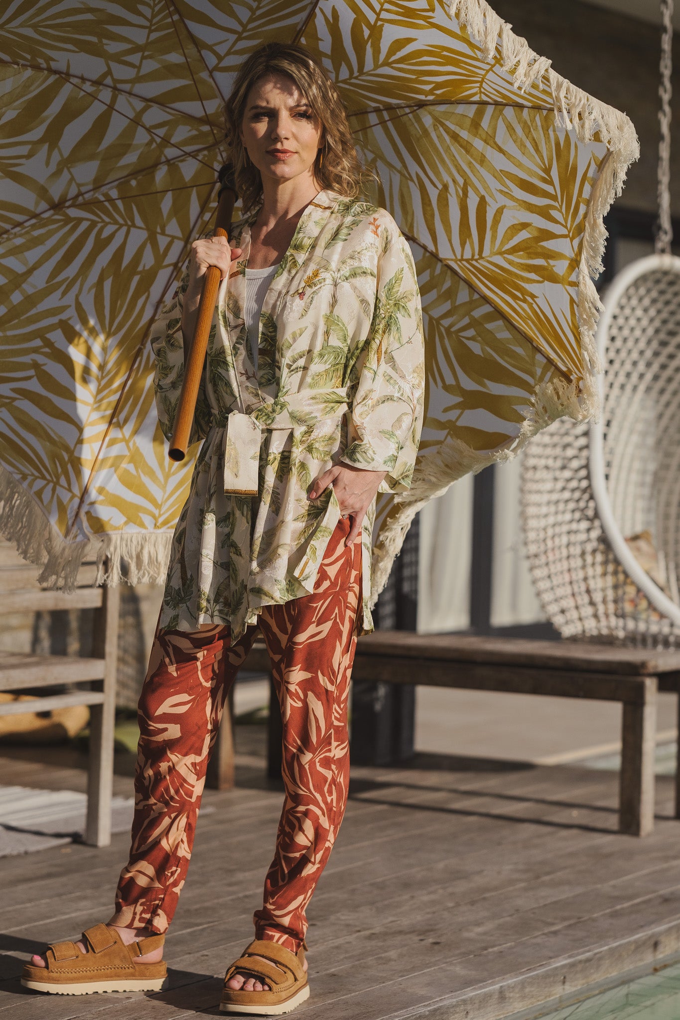 Be-Kind Kimono - Green Viscose