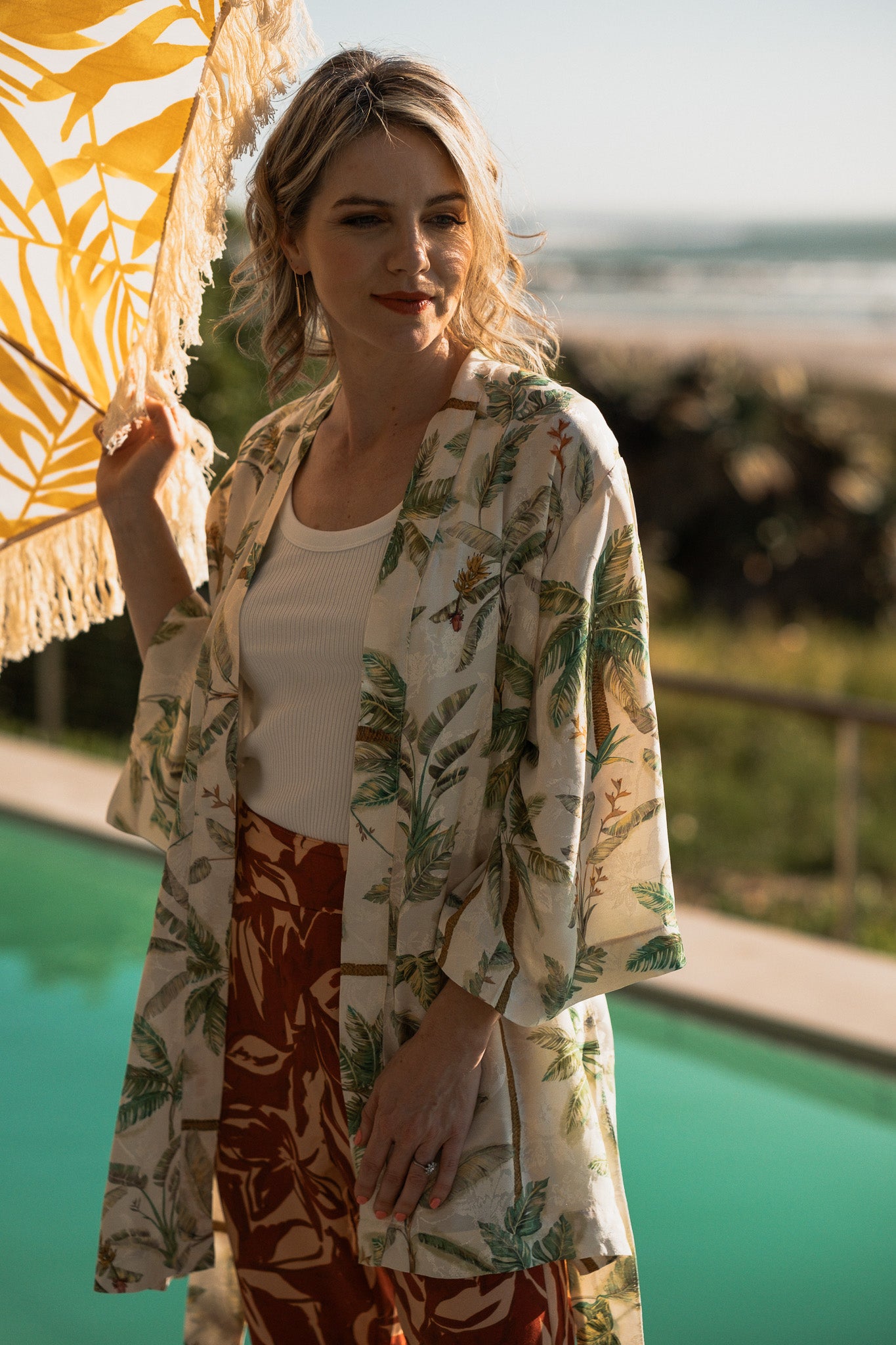 Be-Kind Kimono - Green Viscose