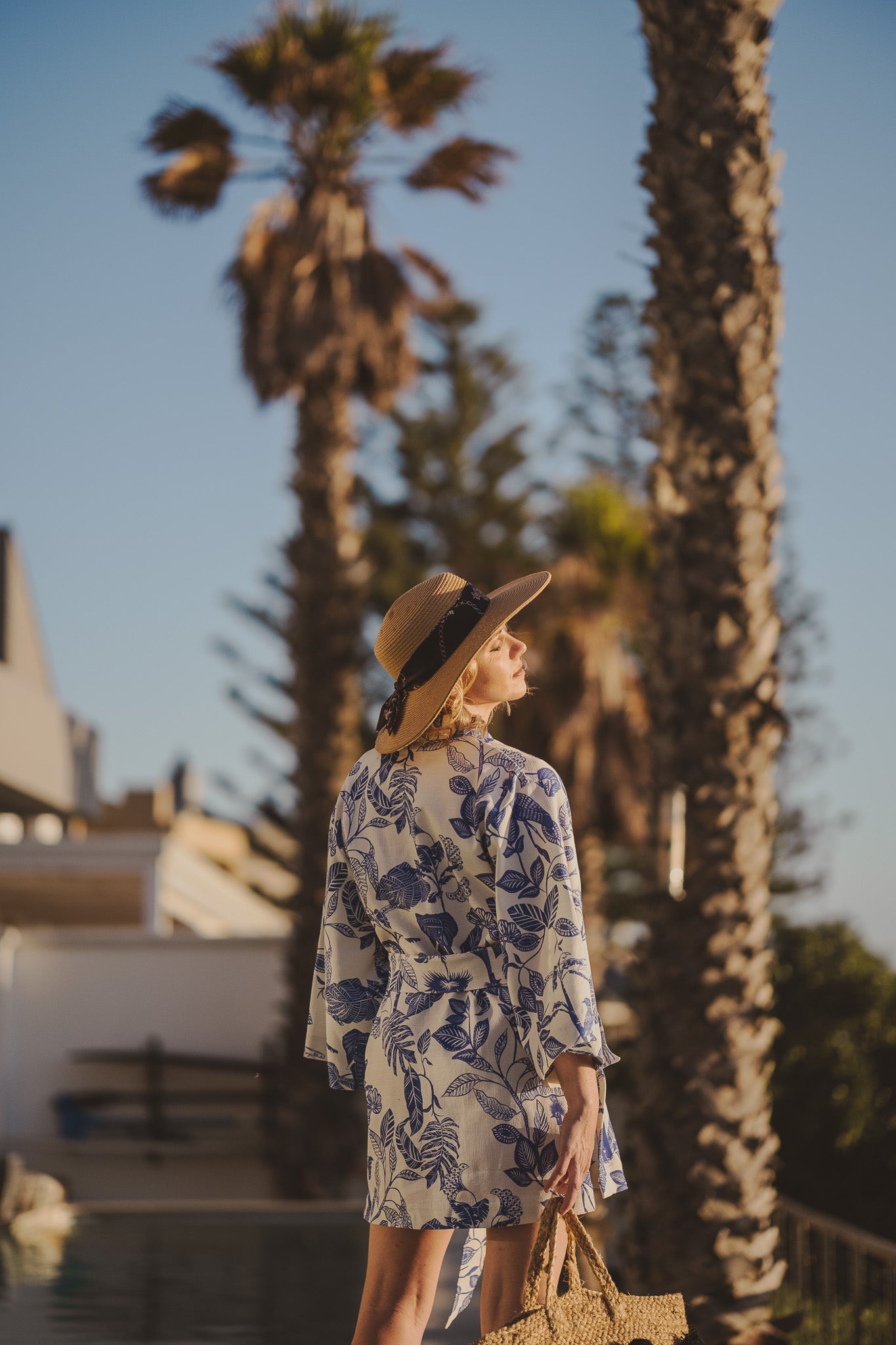 Be-Kind Kimono - Blue Linen