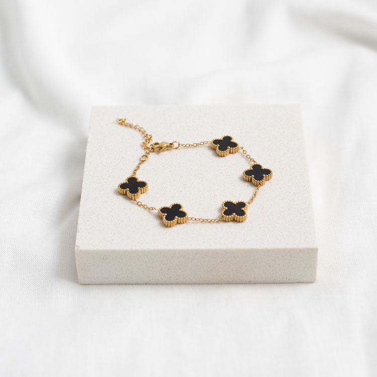 Black Flower Bracelet