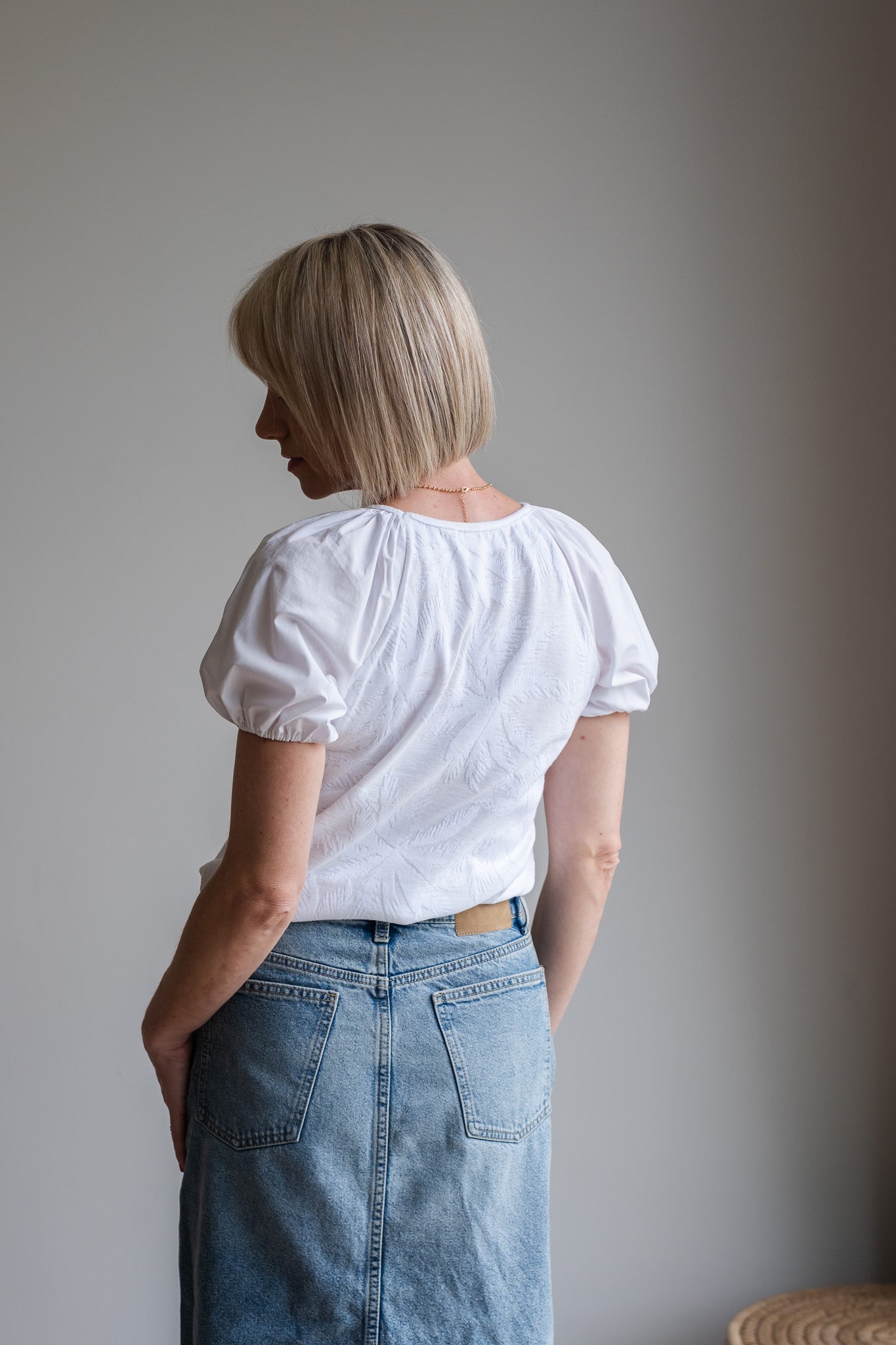 Peace Tee - White Bubble Sleeve