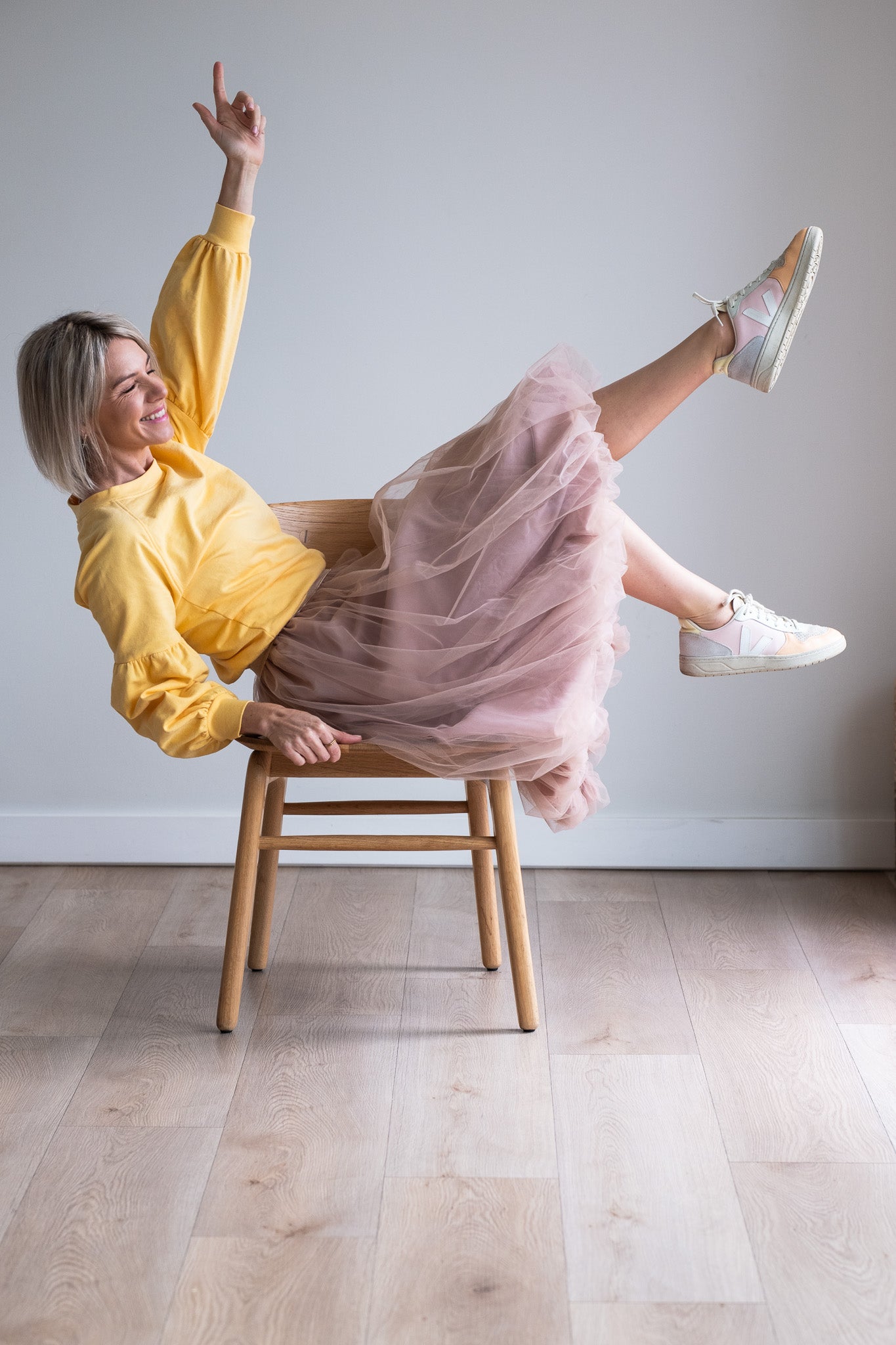 Bubble Mesh Skirt - Blush Pink