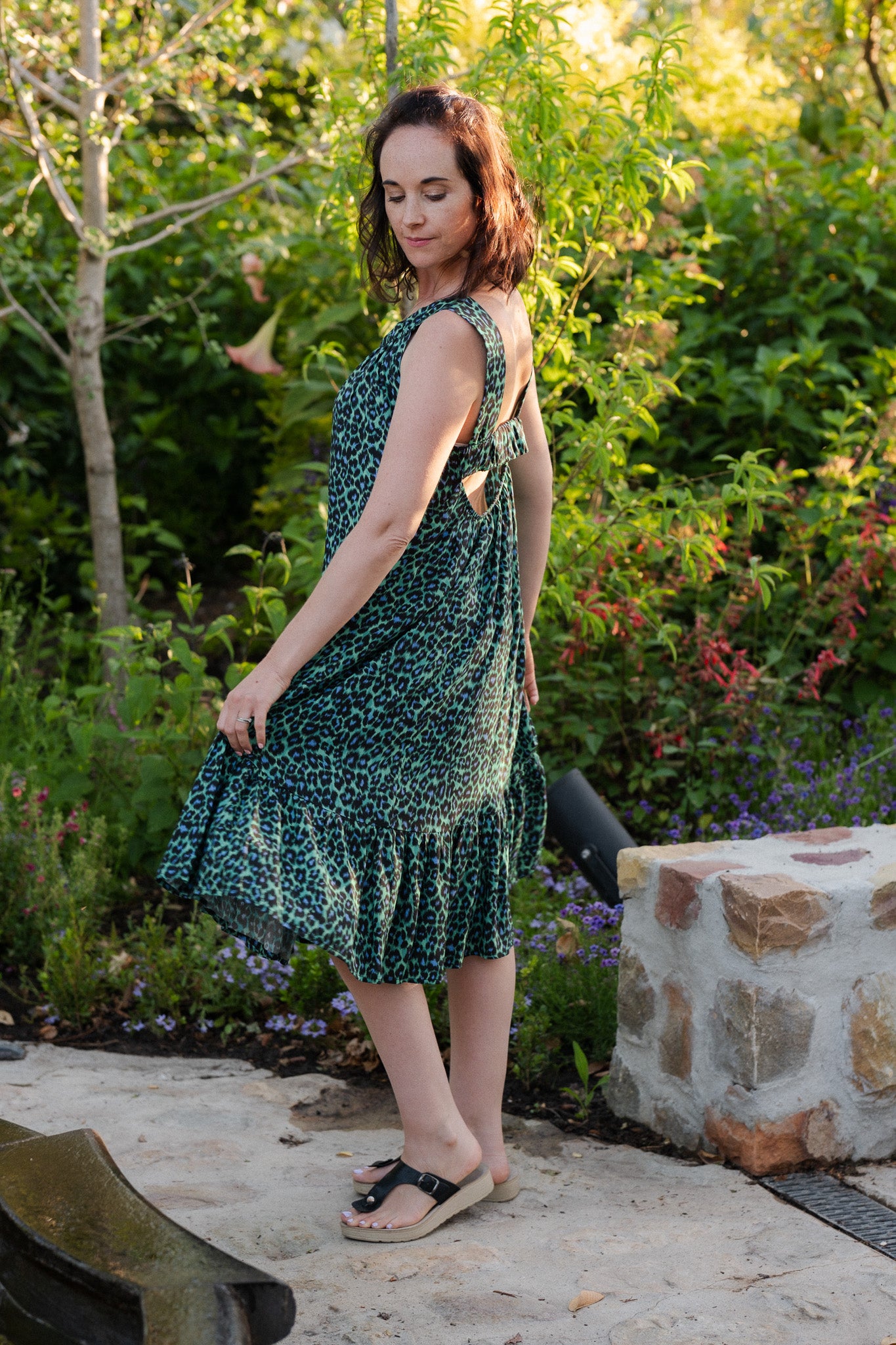 Create Cut-out Dress - Green