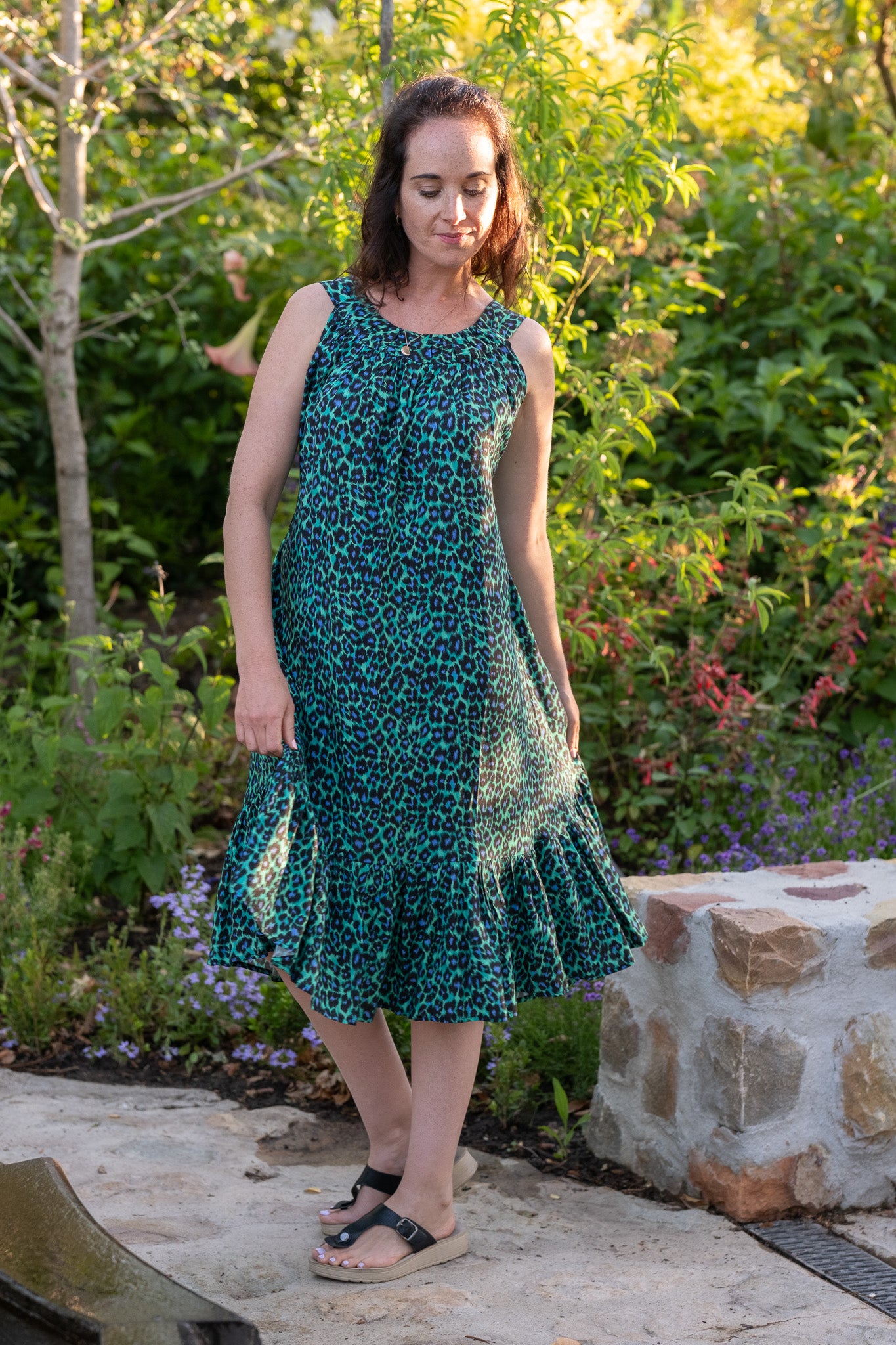 Create Cut-out Dress - Green