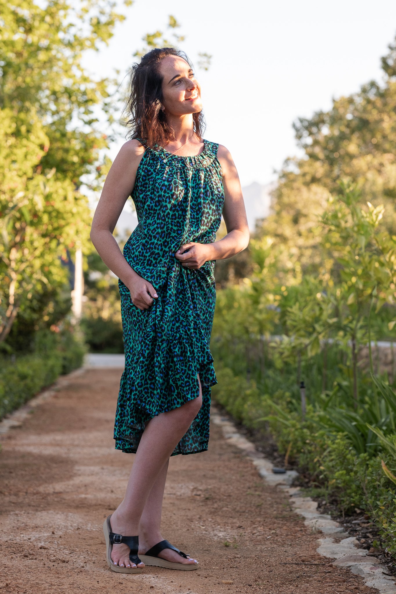 Create Cut-out Dress - Green