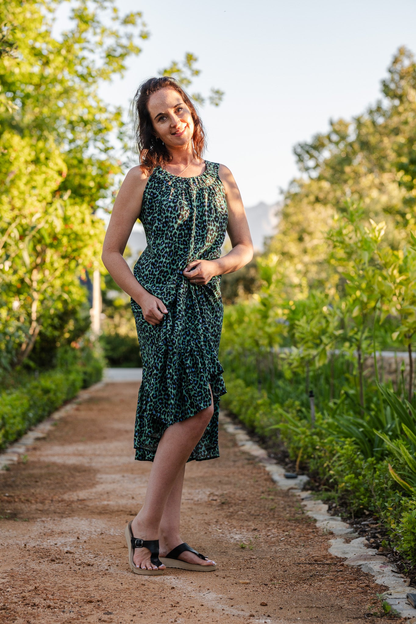 Create Cut-out Dress - Green