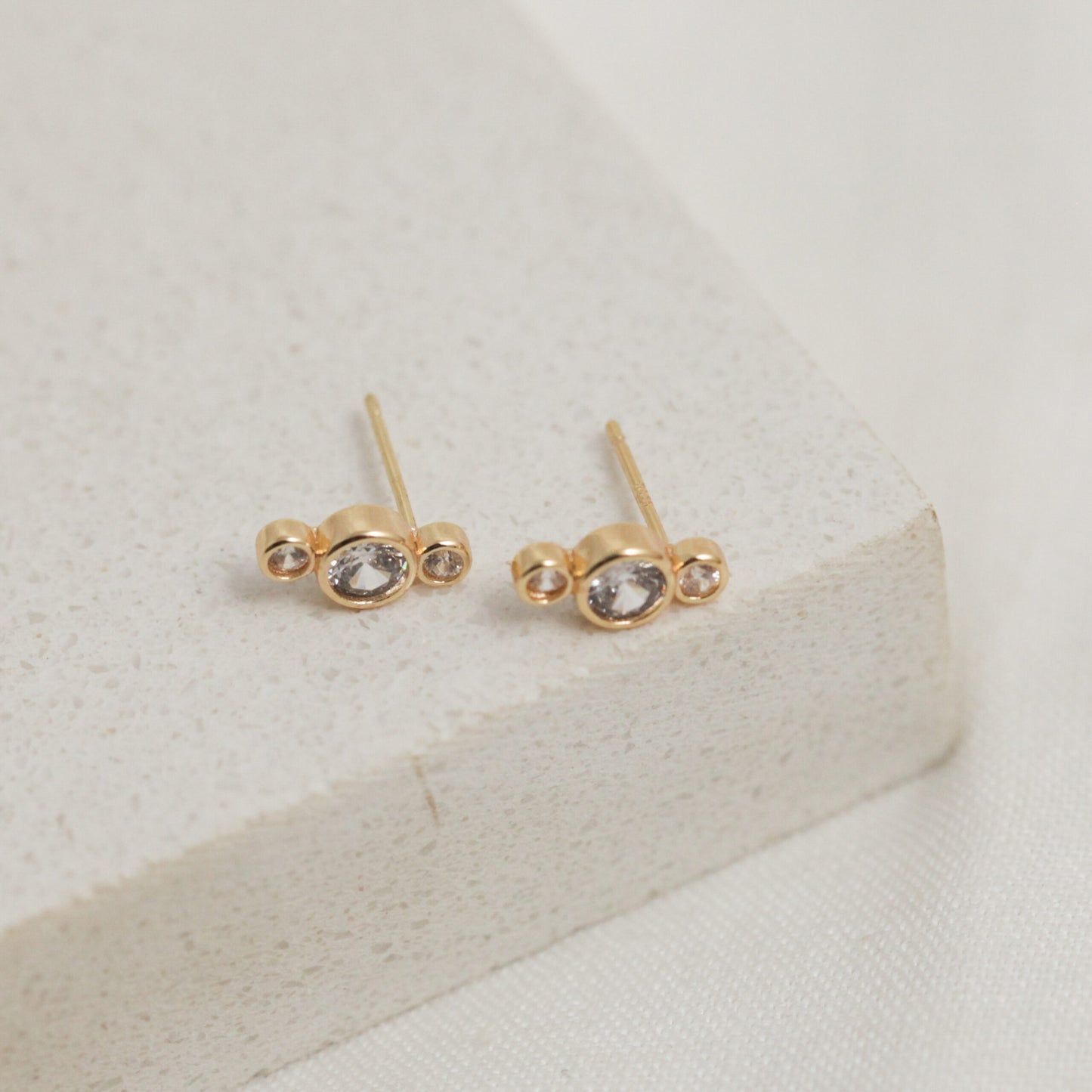 Triple Crystal Studs
