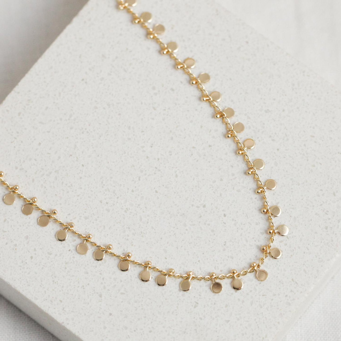 Multiple Gold Dangle Necklace