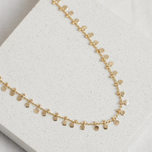 Multiple Gold Dangle Necklace