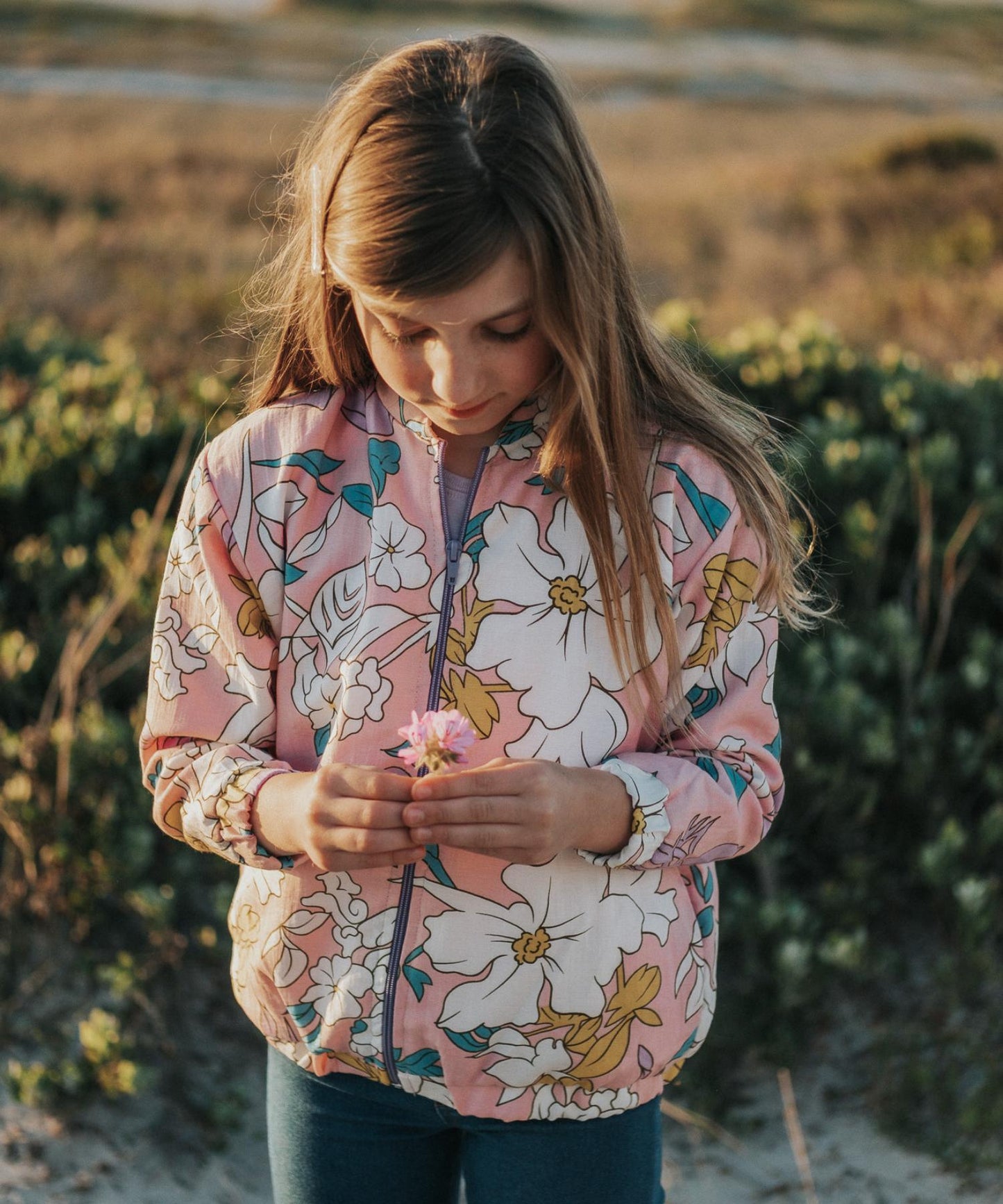 Little Full-of-life Floral Bomber Jacket