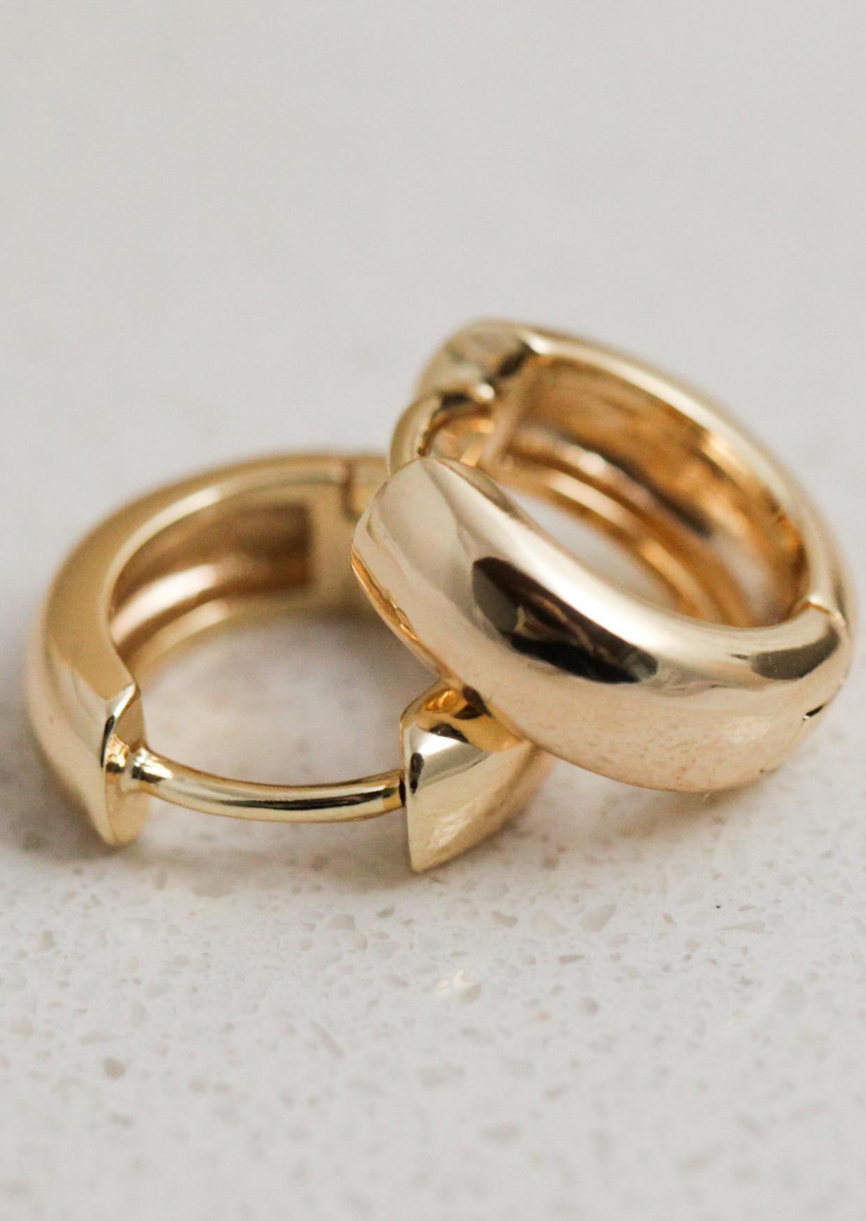 Small Plain Gold Hoops