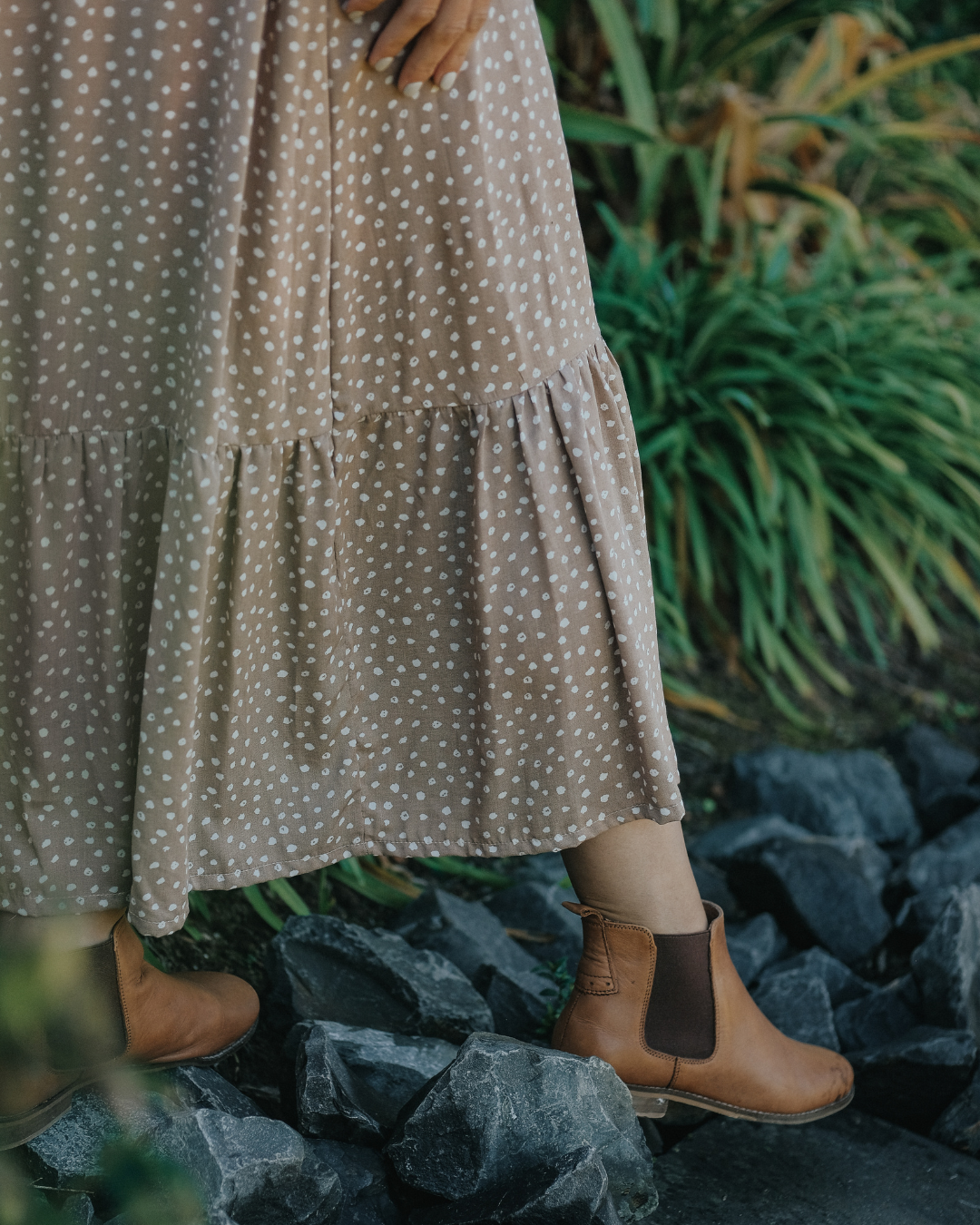 Spotted Button-through Dress