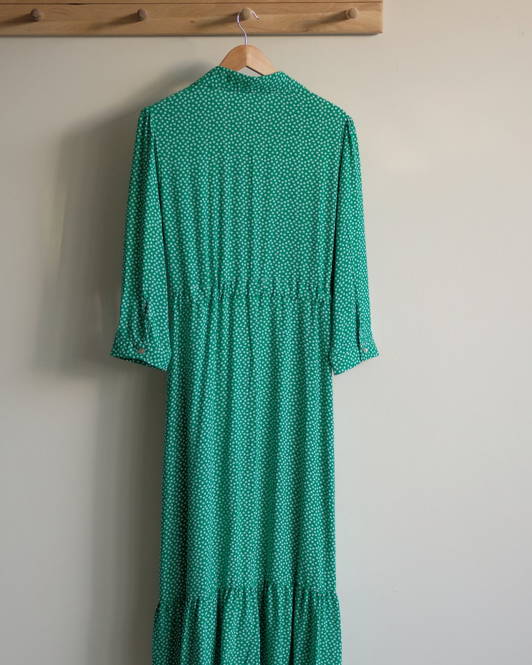 Green Spotted Button-through Dress