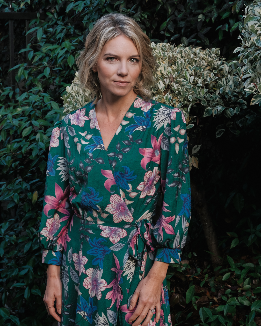 Full-of-life Floral Linen Wrap Dress (Pre-order)
