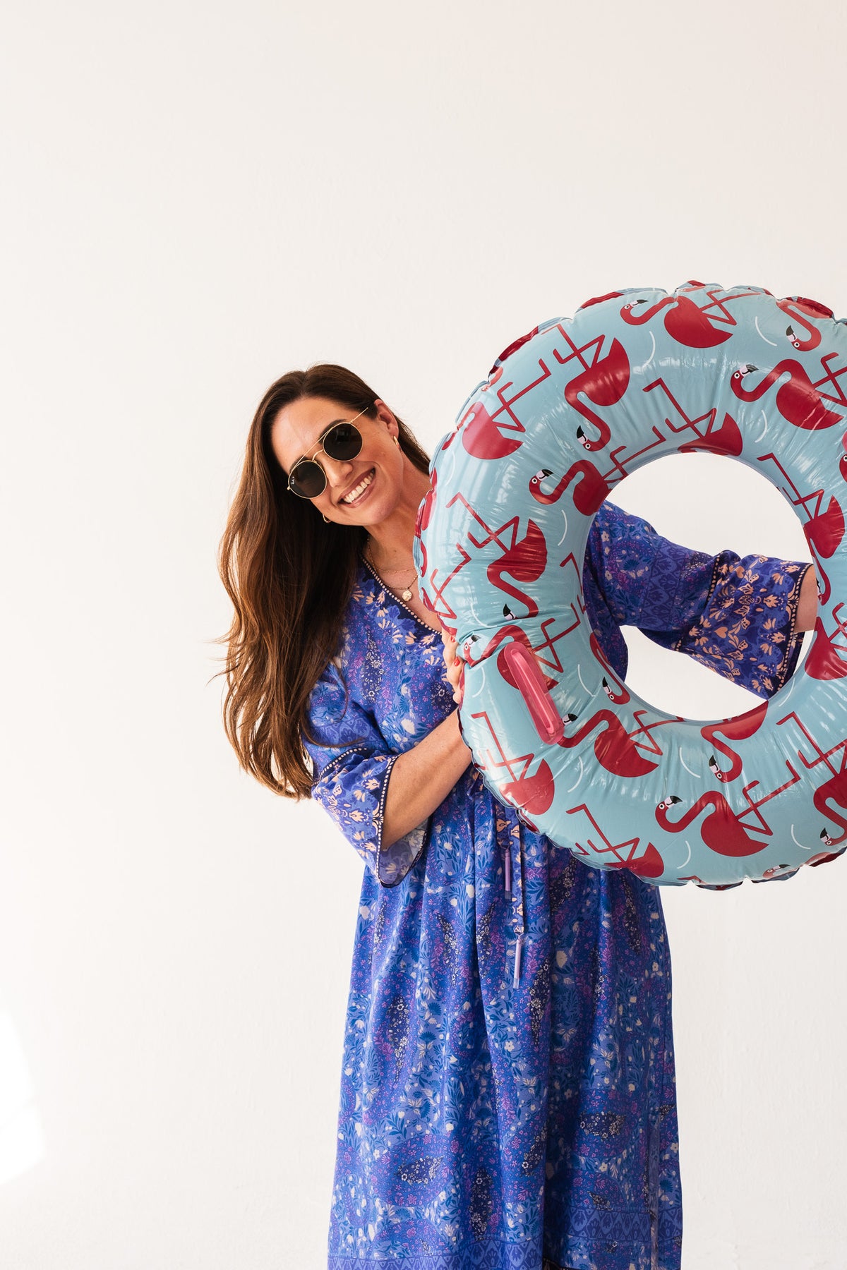 Heart Kaftan Dress - Sonay Blue