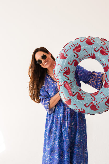 Heart Kaftan Dress - Sonay Blue