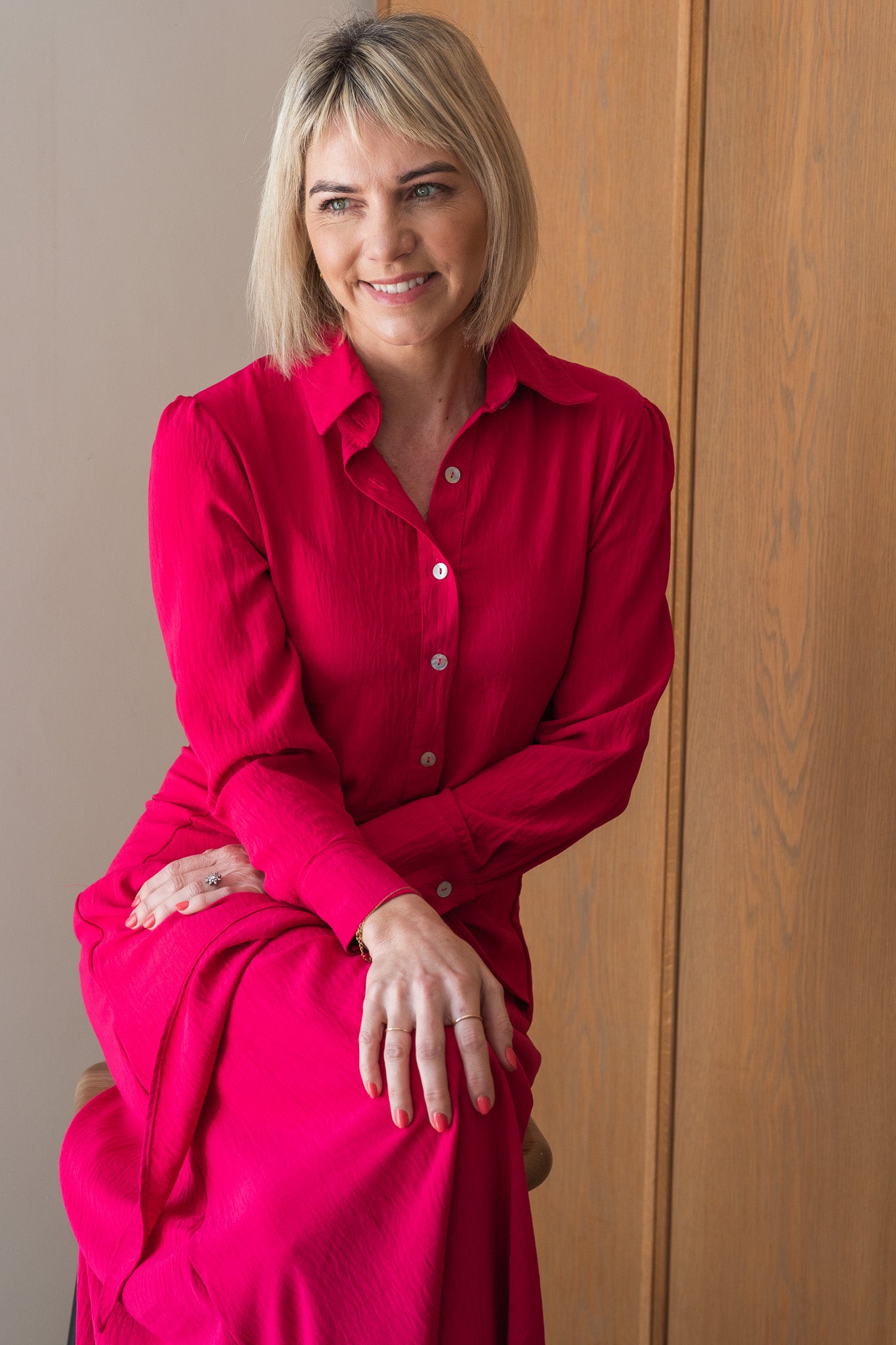 The Chrissie Dress - Cerise Pink