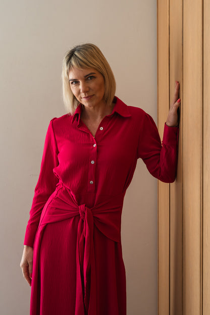 The Chrissie Dress - Cerise Pink