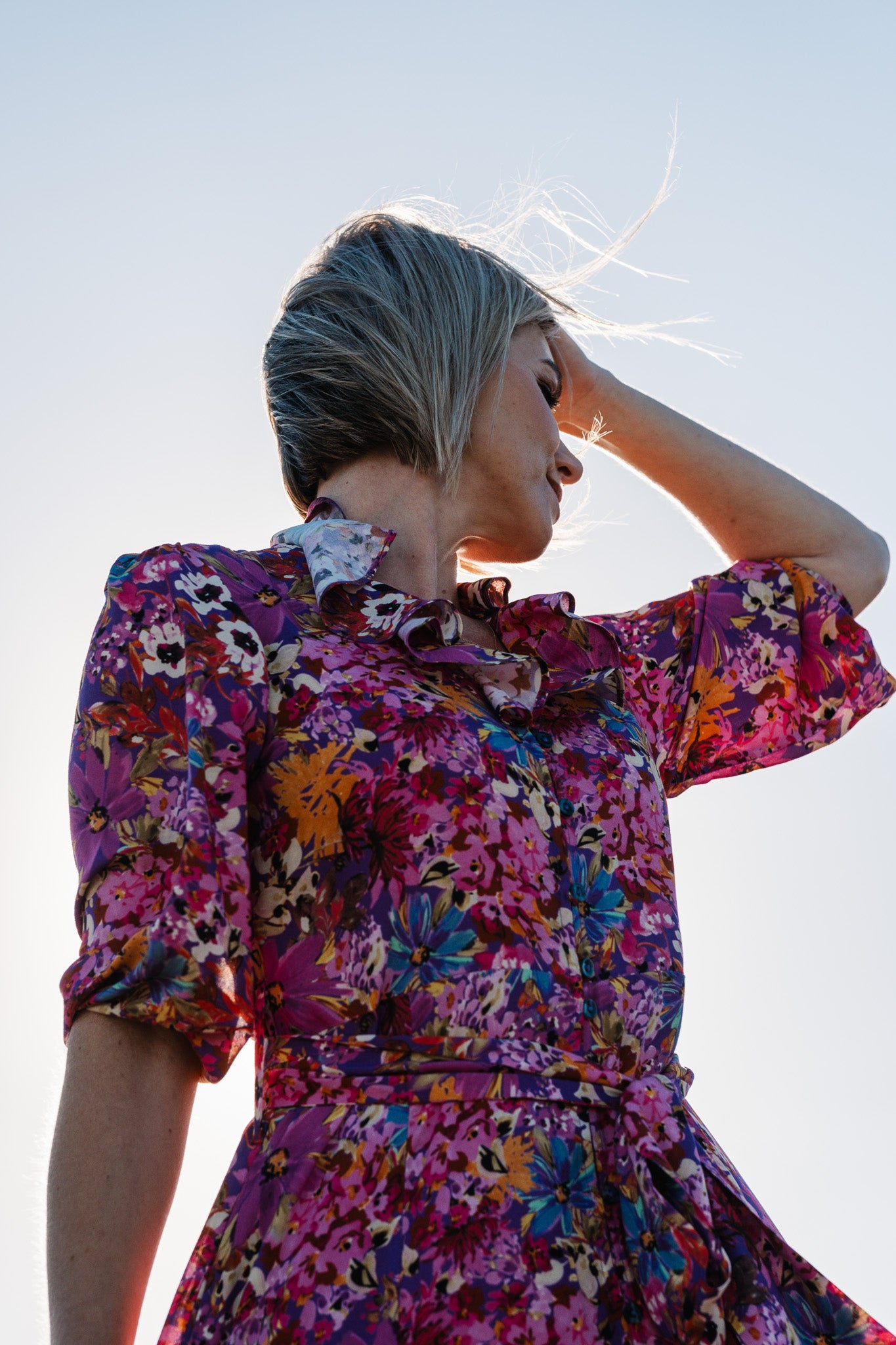 Frances Dress - Purple Floral