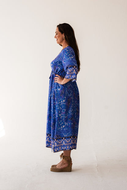 Heart Kaftan Dress - Sonay Blue